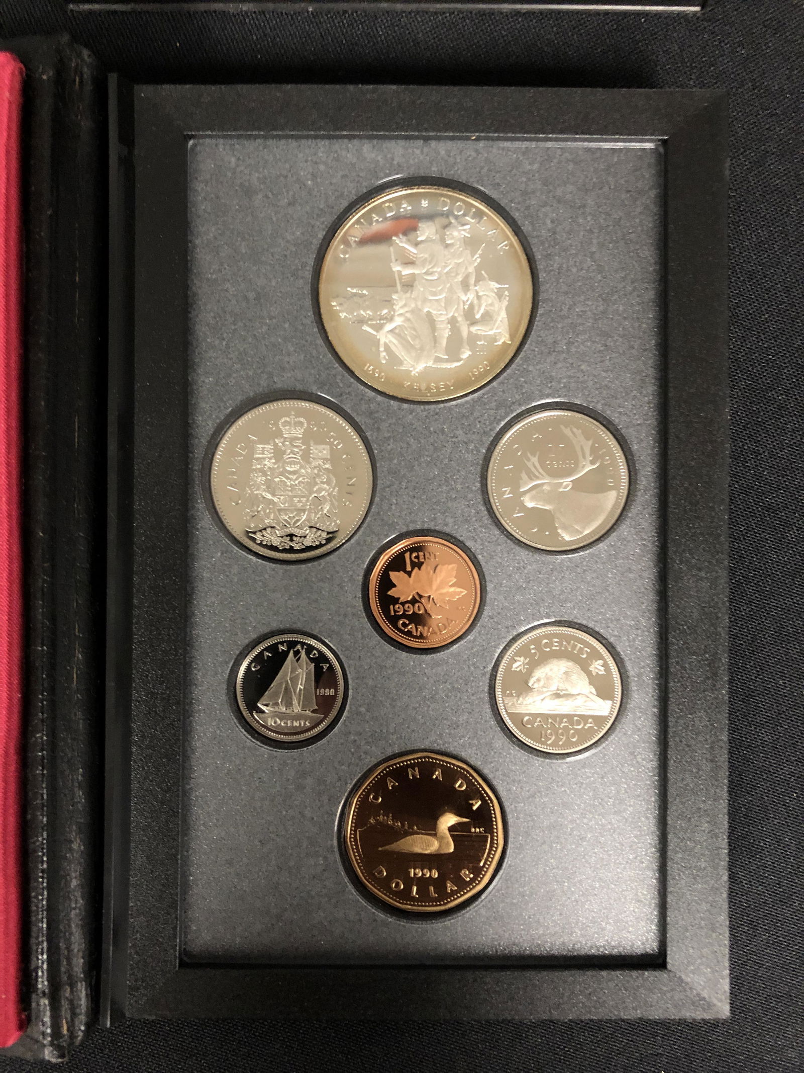 1990 CANADIAN SILVER PROOF COIN SET (900 SILVER) (1 of 2)