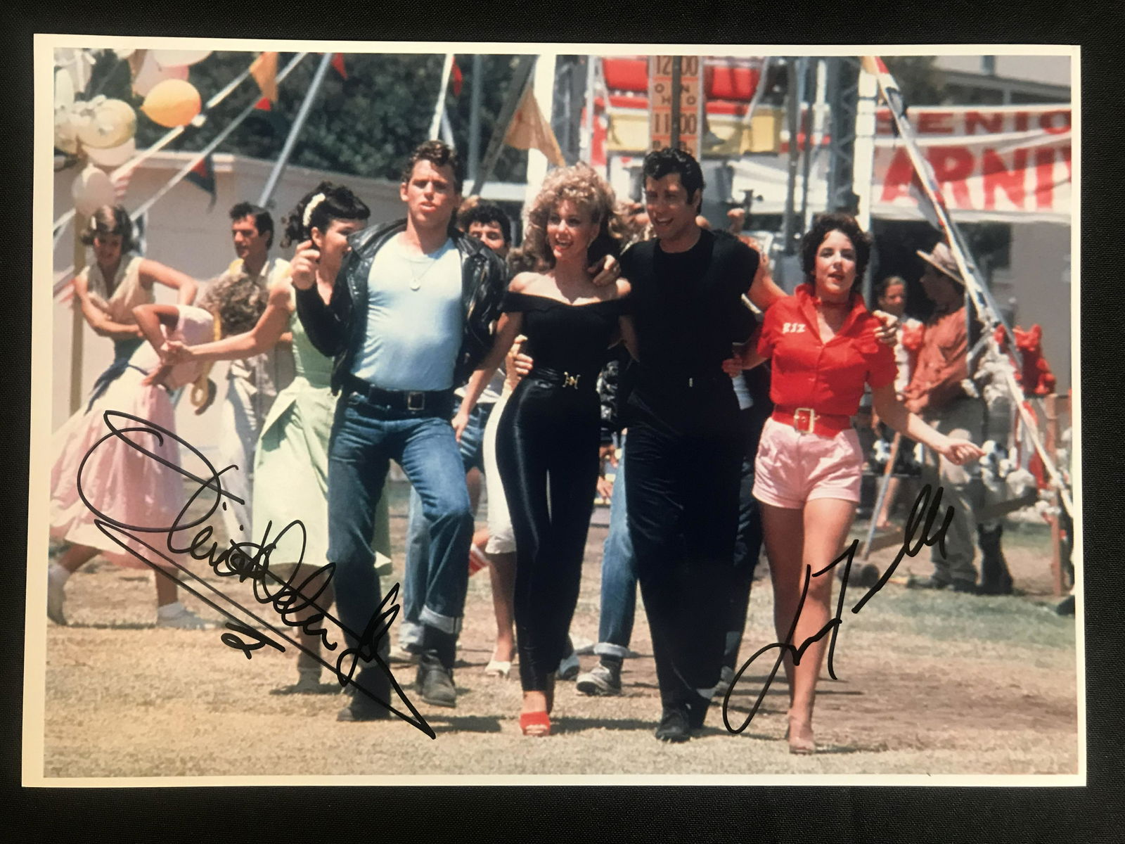 OLIVIA NEWTON-JOHN AND JOHN TRAVOLTA SIGNED 8X10 PHOTO (RA COA) (1 of 2)