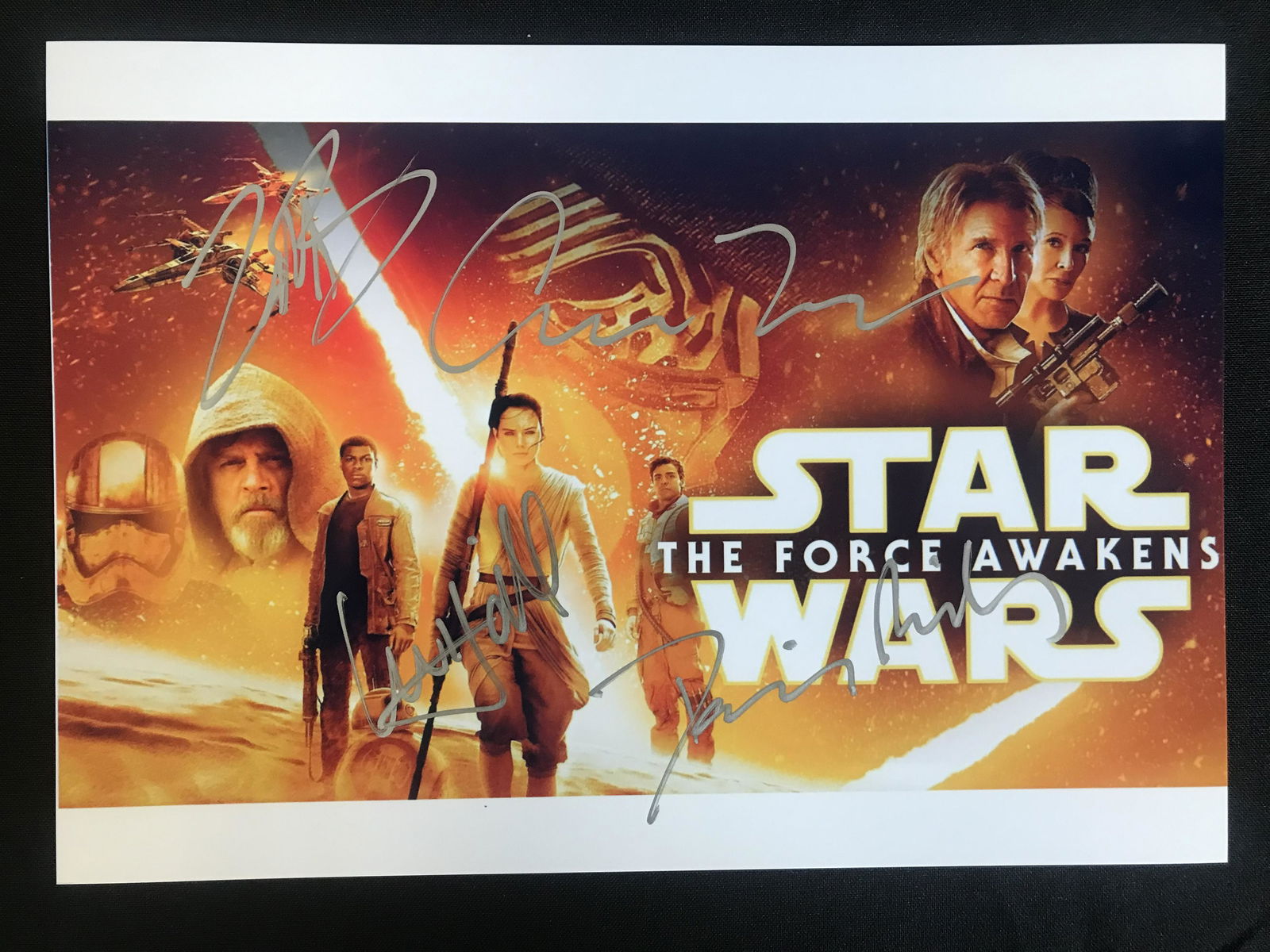 STAR WARS The Force Awakens CAST SIGNED PHOTO (RA COA) (1 of 2)