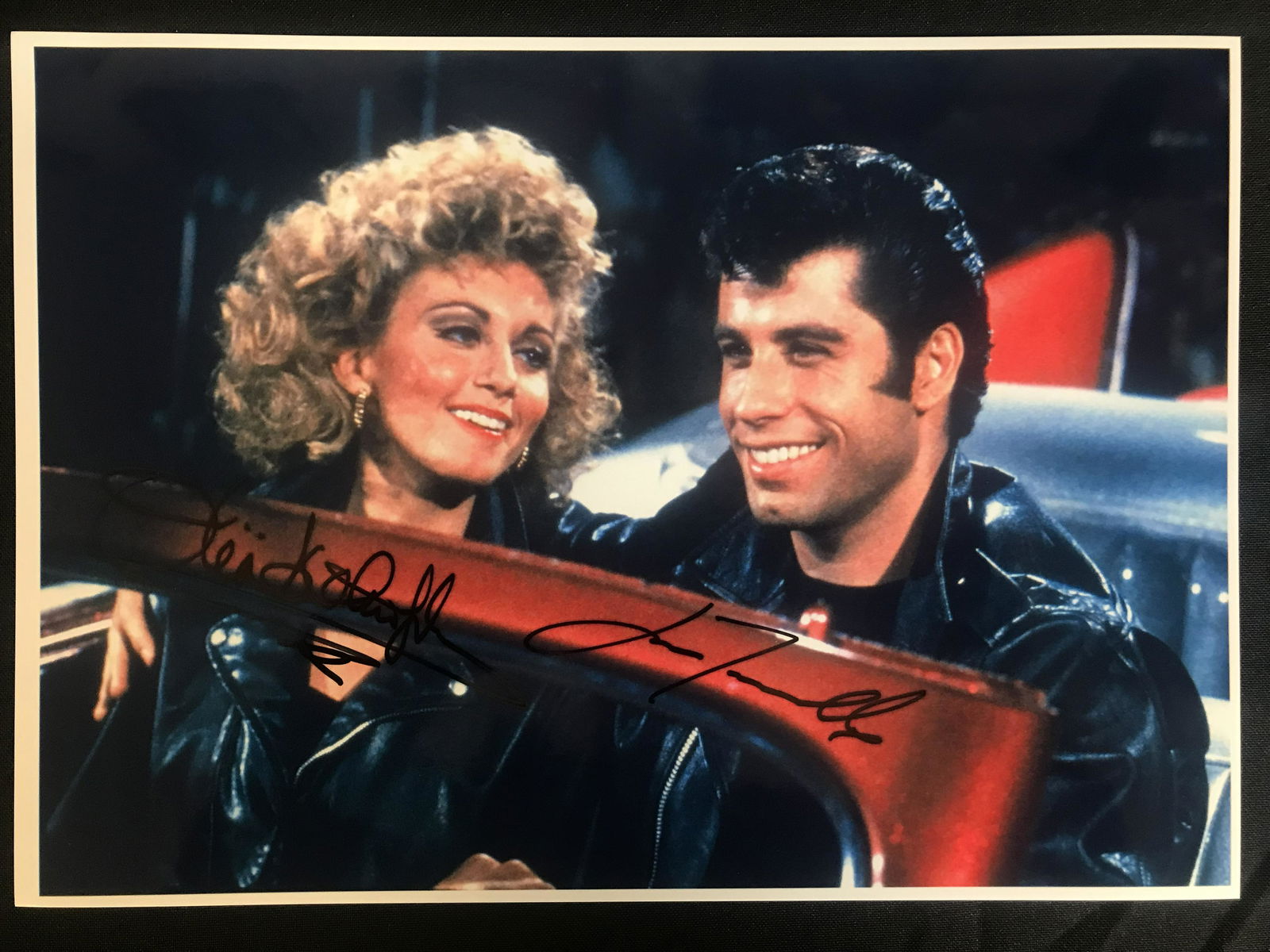 OLIVIA NEWTON-JOHN AND JOHN TRAVOLTA SIGNED 8X10 PHOTO (RA COA) (1 of 2)