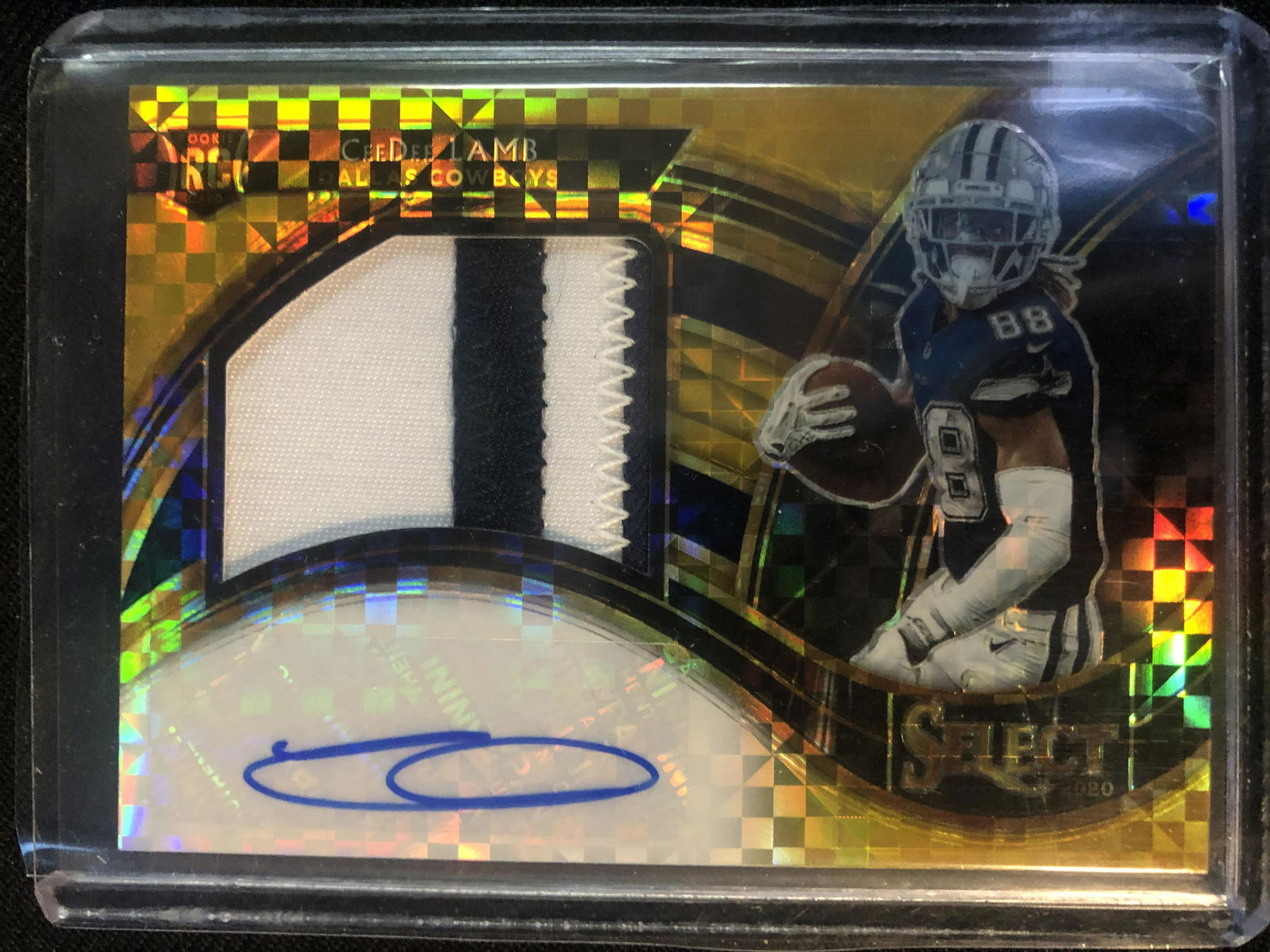 2020 PANINI SELECT CEEDEE LAMB RPA GOLD 10/10 (1 of 2)