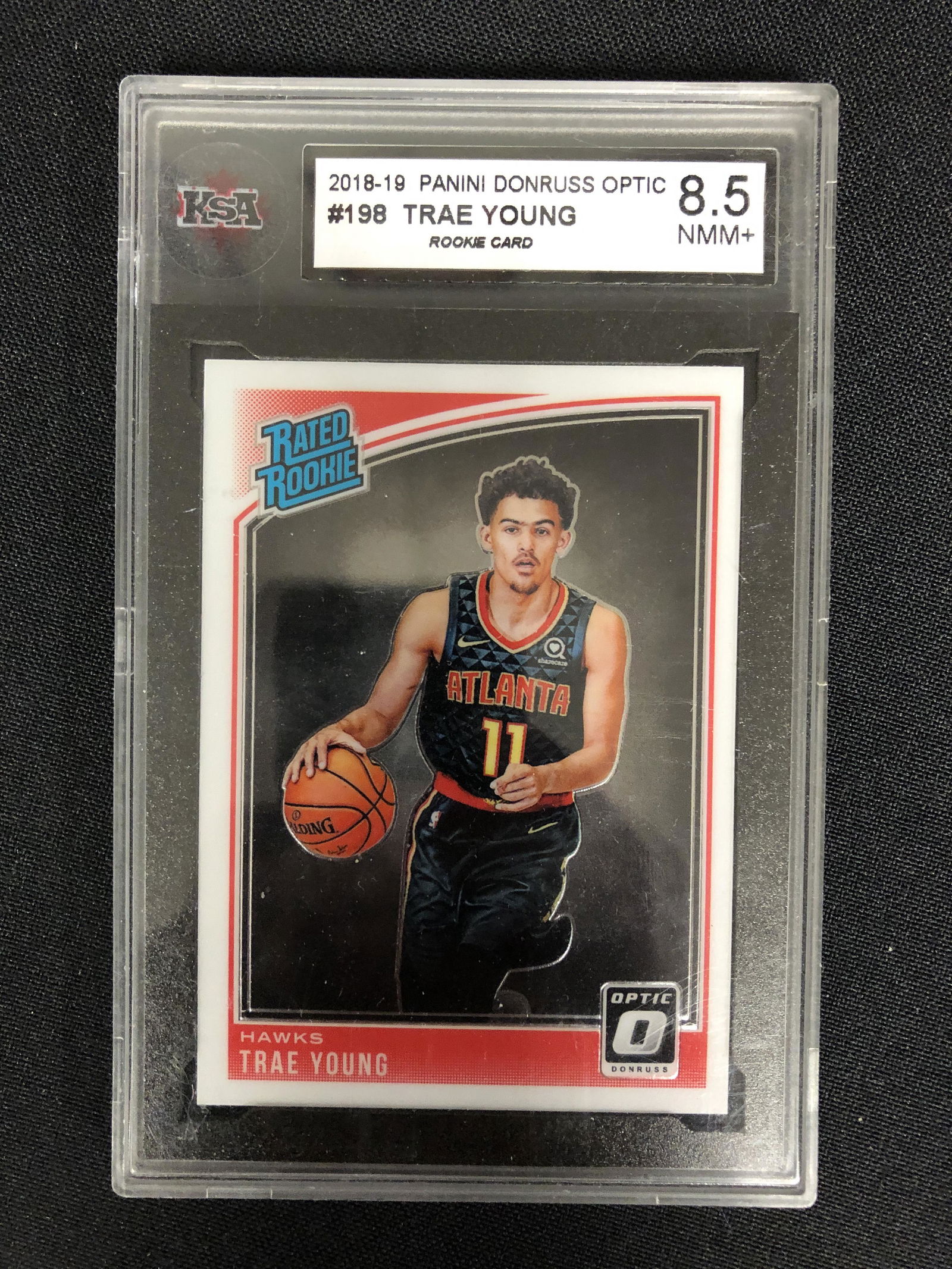 2018 PANINI DONRUSS TRAE YOUNG ROOKIE CARD (KSA 8.5) (1 of 2)