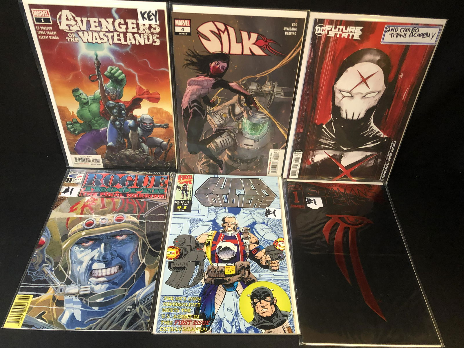 MARVEL AND DC SUPERHERO COMIC BOOK LOT (NO.1 COMICS AND KEYS) (1 of 1)