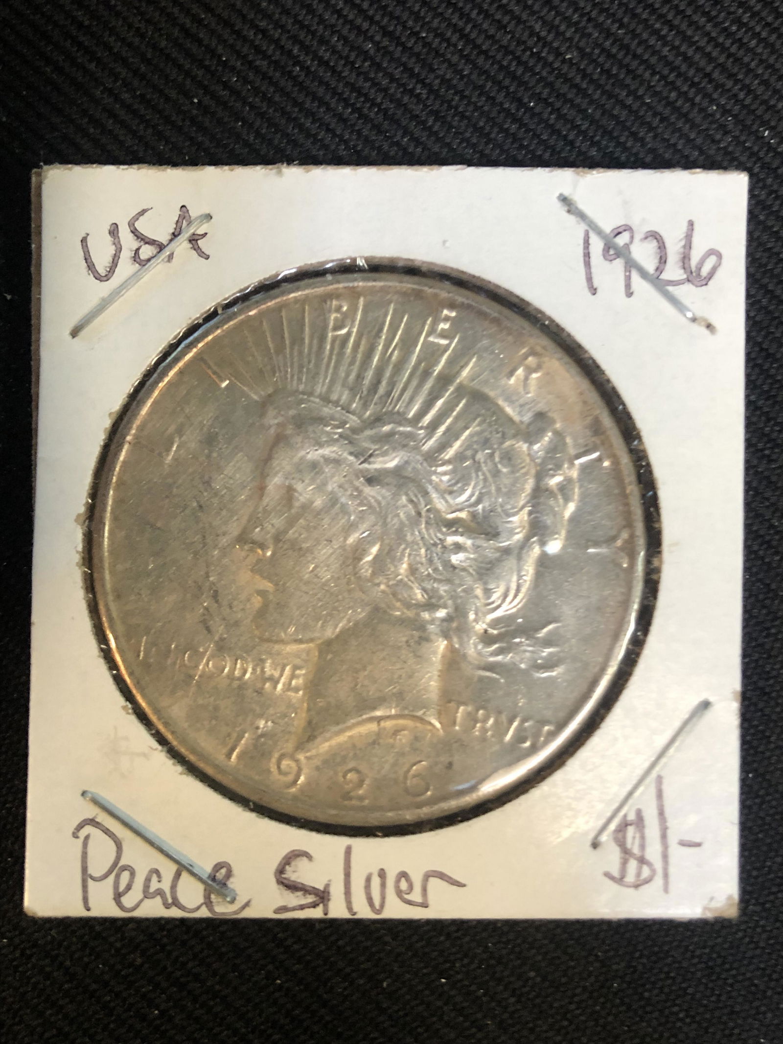 1926 USA PEACE SILVER DOLLAR (1 of 2)