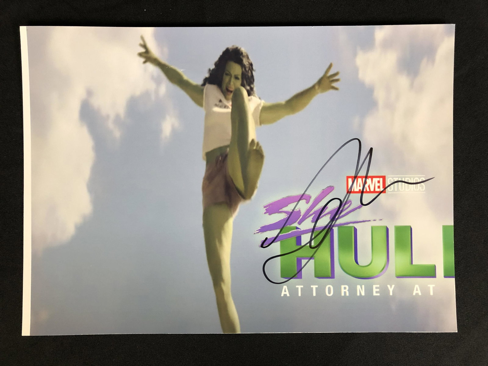 TATIANA MASLANY SIGNED SHE HULK 8 X 10 (RA COA): TATIANA MASLANY SIGNED SHE HULK 8 X 10 (RA COA)