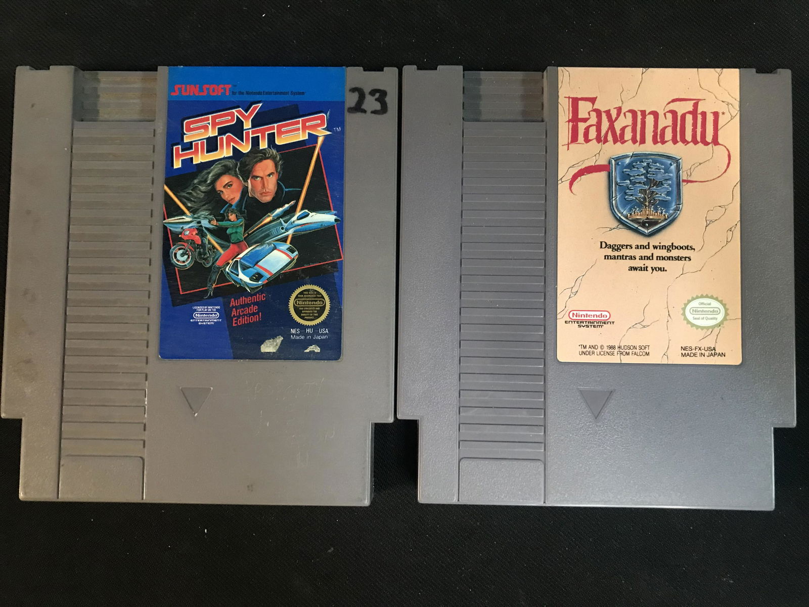 NINTENDO (NES) VIDEO GAME LOT SPY HUNTER/FAXANADU (1 of 1)