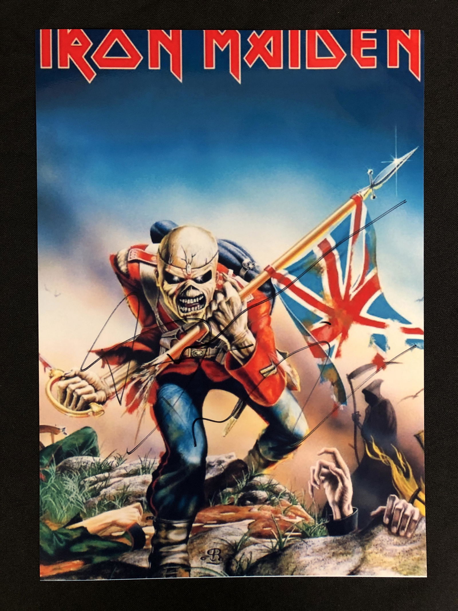 IRON MAIDEN BAND SIGNED 8 X 10 (RA COA) (1 of 2)