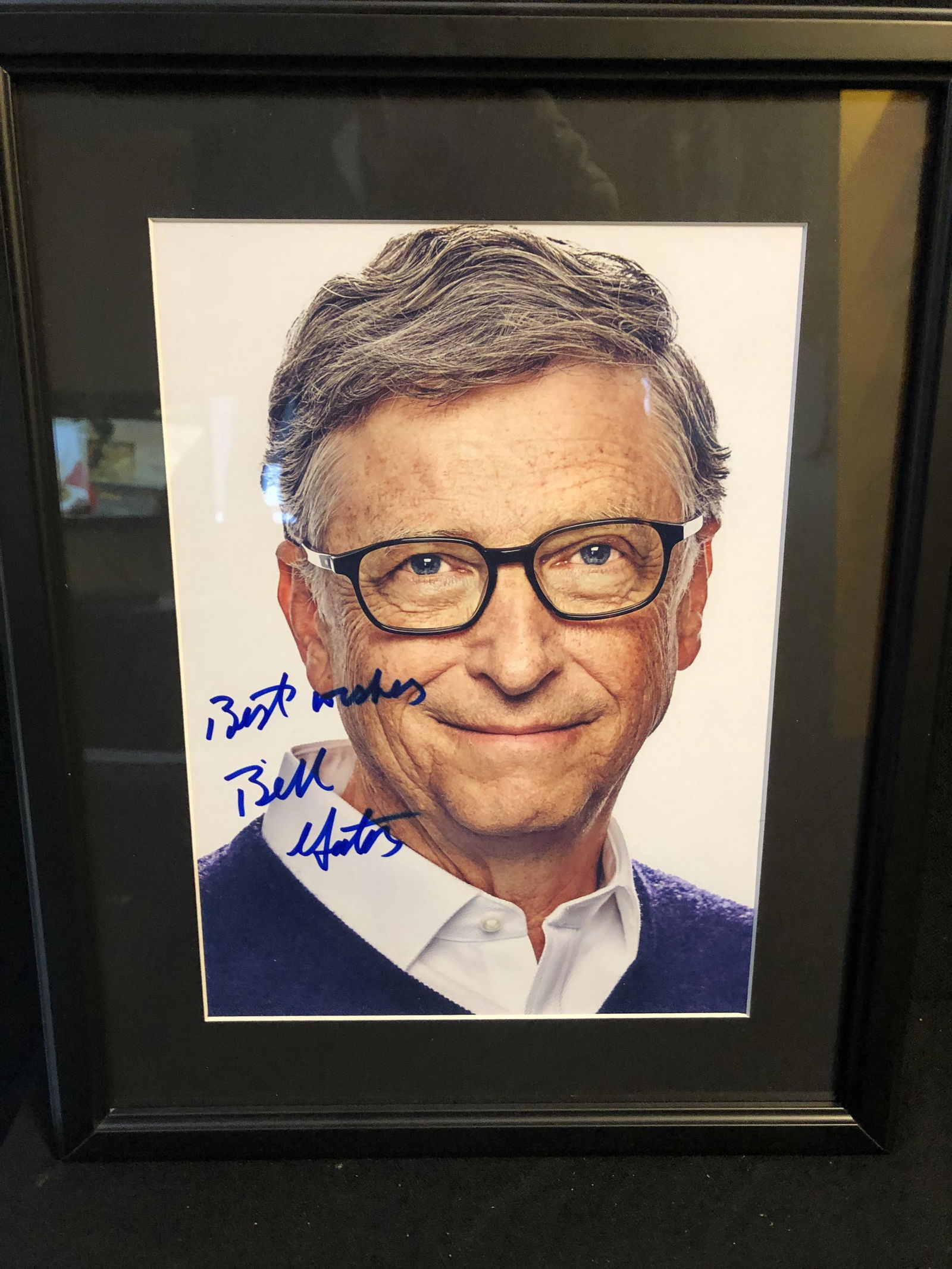 BILL GATES SIGNED AND CUSTOM FRAEDM 8 X 10 (RA COA) (1 of 1)
