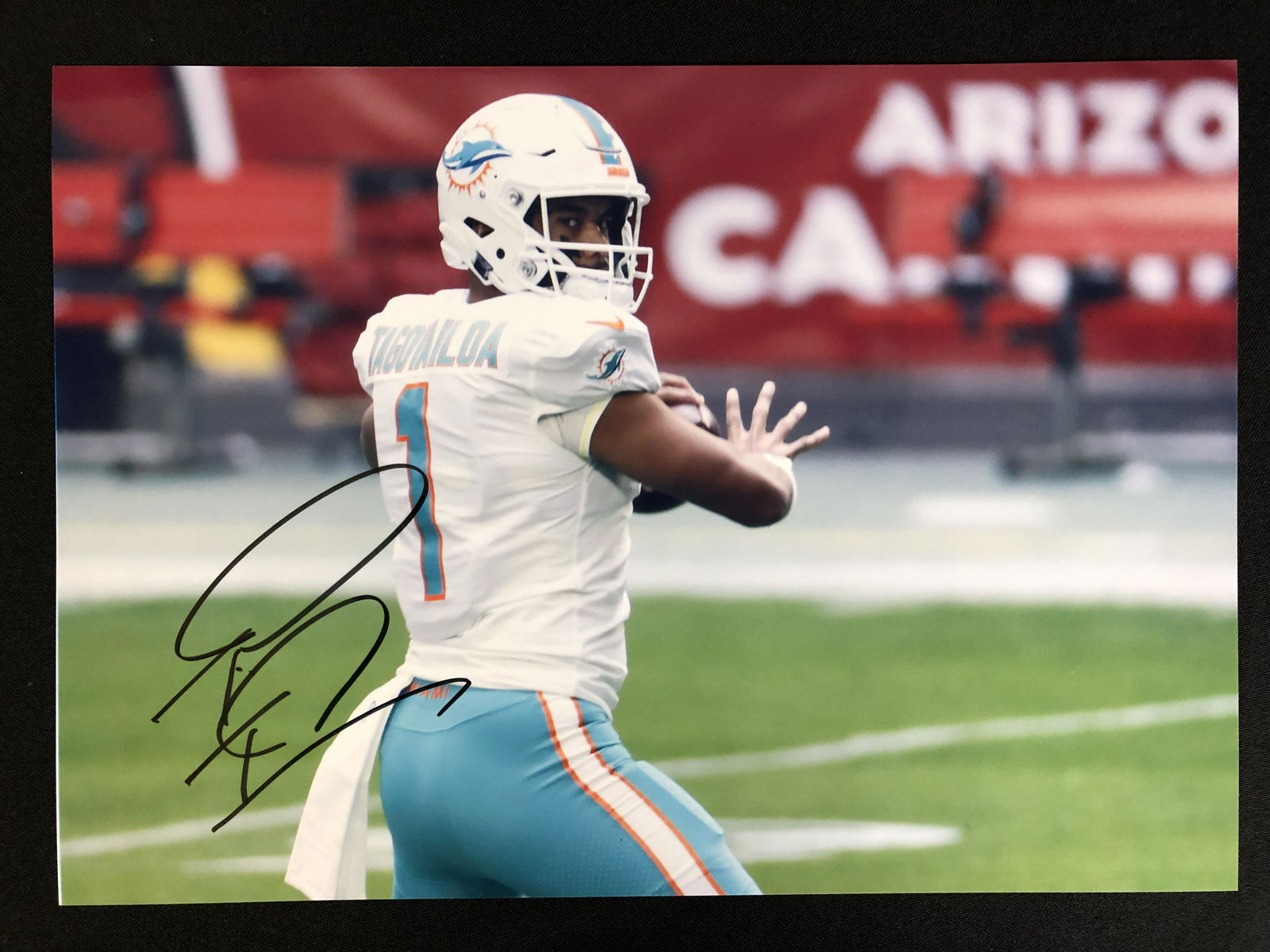 TUA TAGOVAILOA SIGNED MIAMI DOLPHINS 8 X 10 (RA COA) (1 of 2)