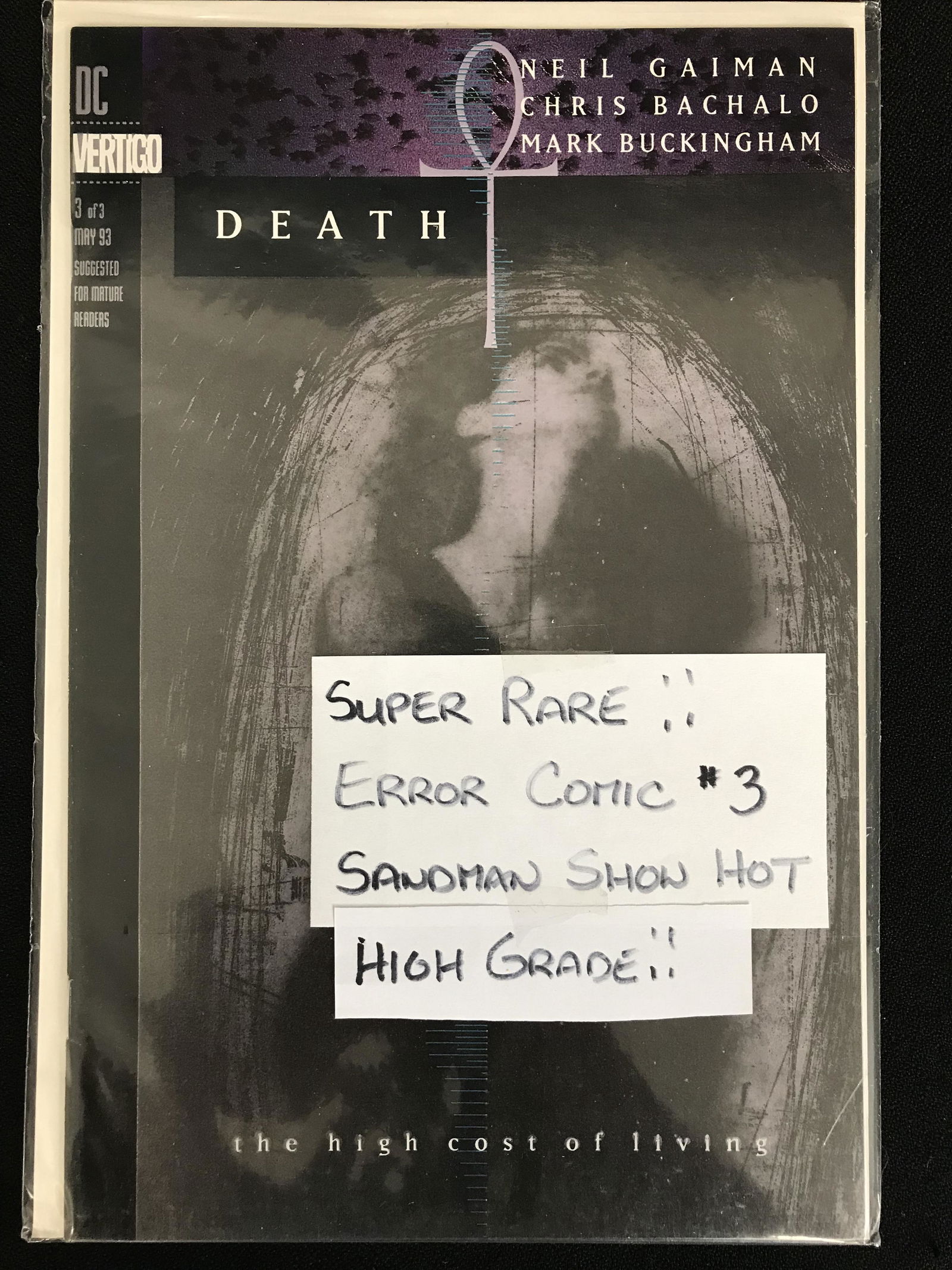 DC VERTIGO DEATH #3 ERROR COMIC (1 of 1)