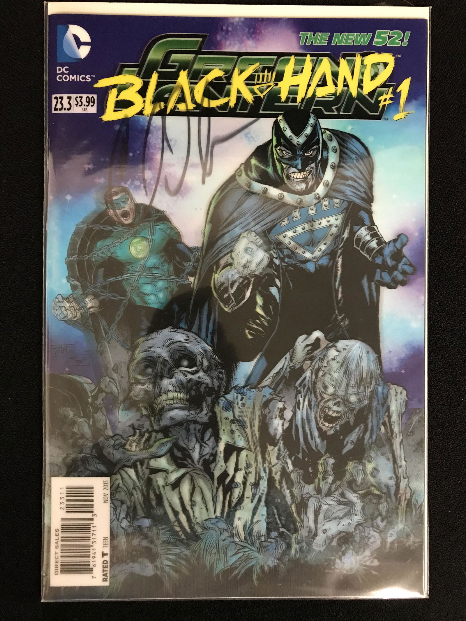 ARTIST SIGNED DC 3D COVER GREEN LANTERN BLACK HAND #1 (1 of 1)