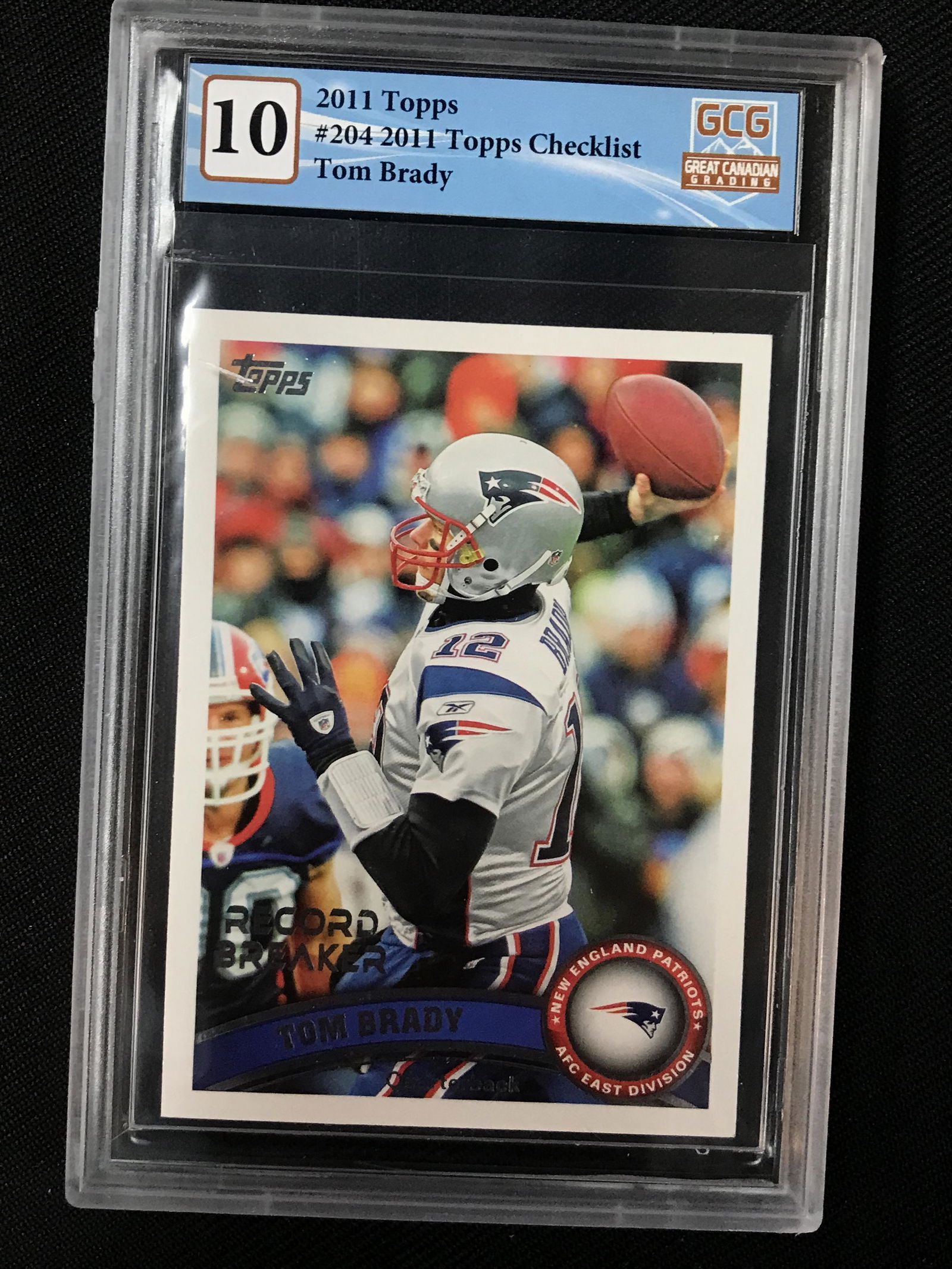 2011 TOPPS TOM BRADY CHECKLIST (GEM 10) (1 of 1)