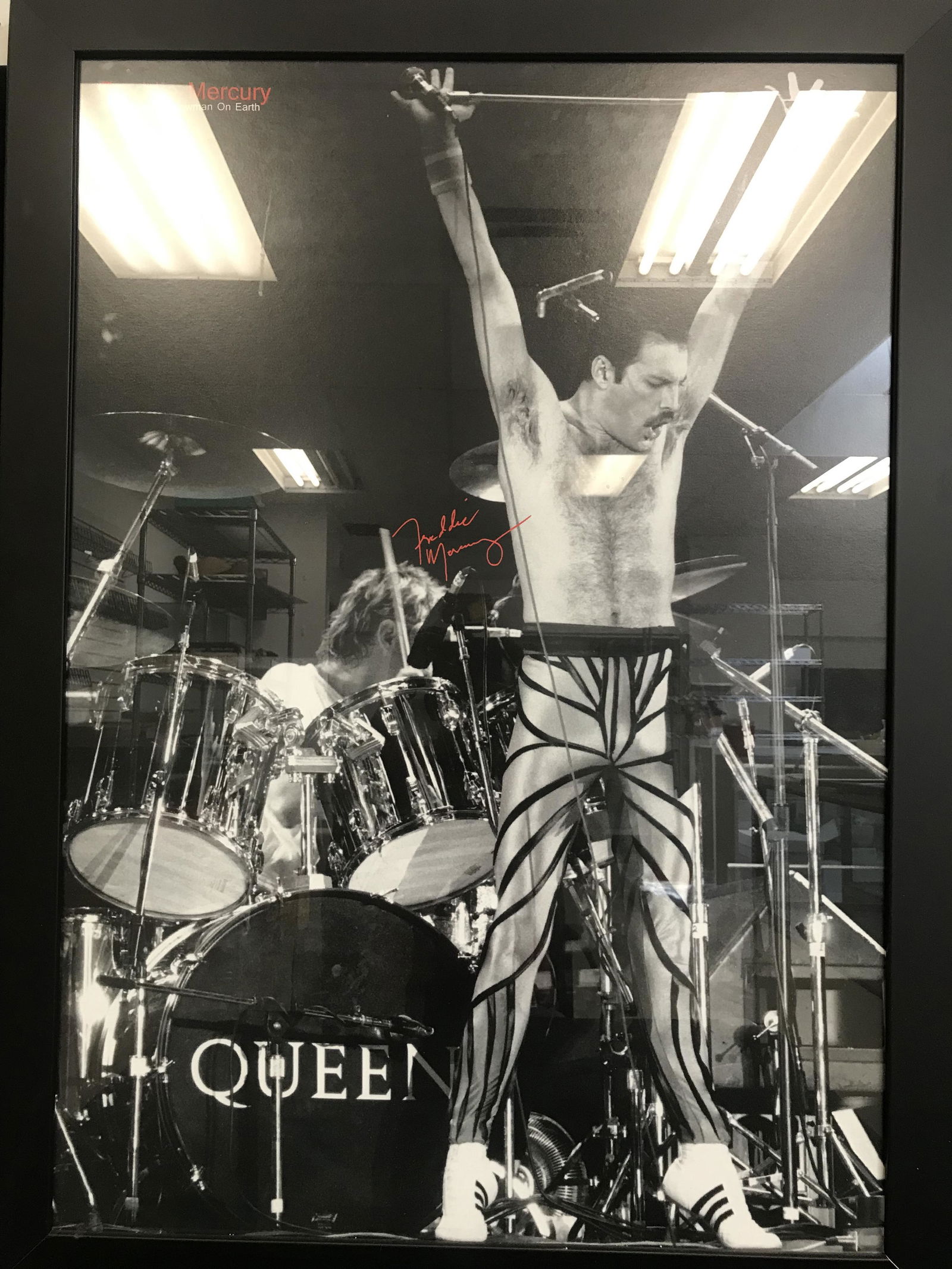 FREDDIE MERCURY QUEEN FRAMED TRIBUTE POSTER 24 X 36 (1 of 1)