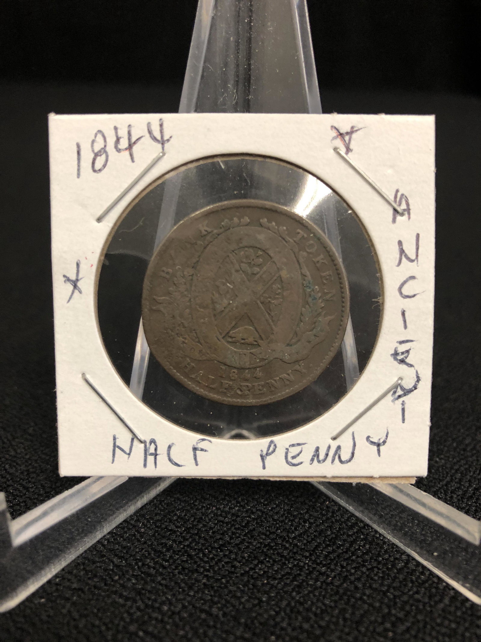 1844 HALF PENNY (ANCIENT) (1 of 1)