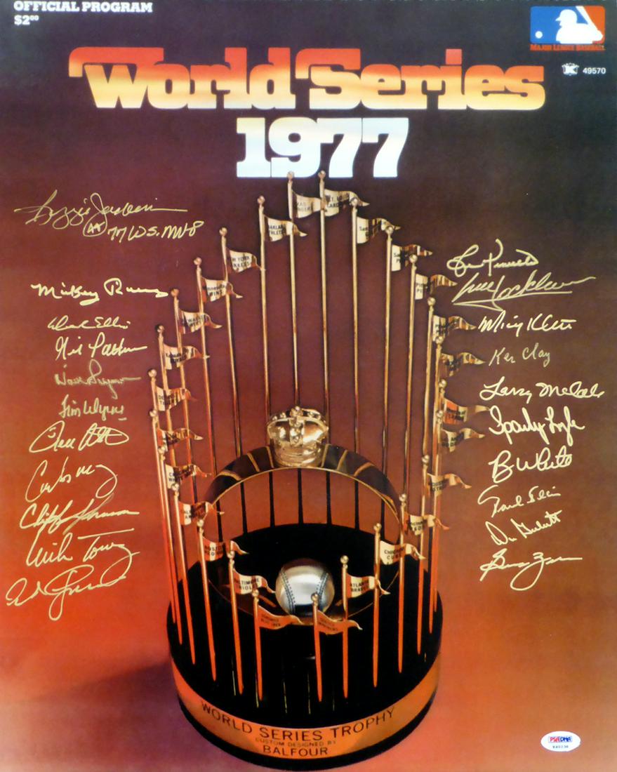 1977 TEAM SIGNED WORLD SERIES CHAMPS 16 X 20 (RAGGIE JACKSON) BECKETT COA) (1 of 5)