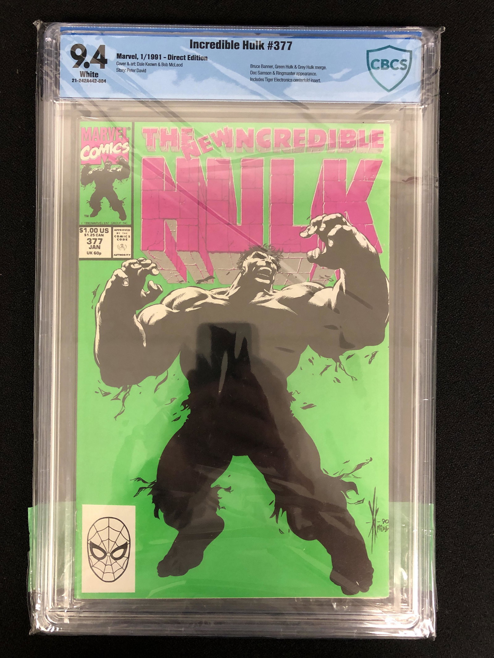 MARVEL COMICS INCREDIBLE HULK #377 (CBCS 9.4) (1 of 1)