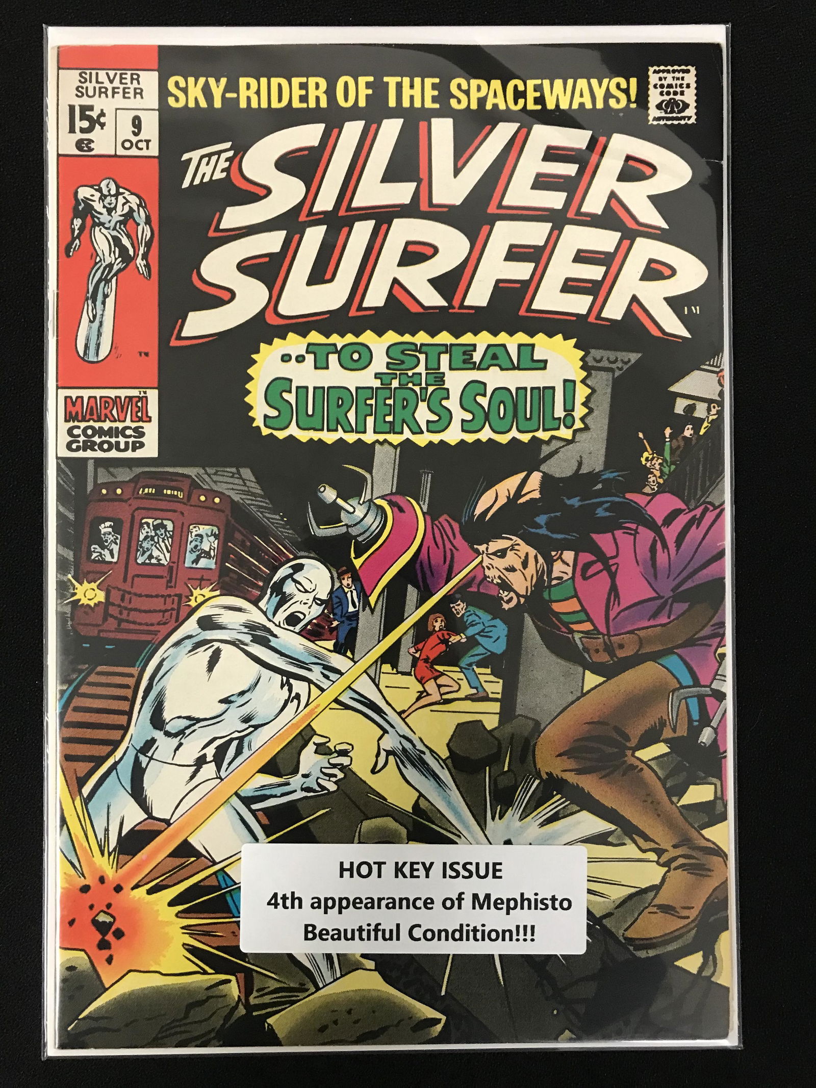 THE SILVER SURFER #9 MARVEL COMICS KEY ISSUE 4TH APPEARANCE OF MEPHISTO (1 of 1)