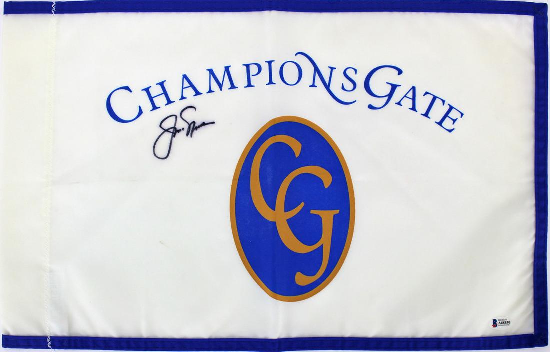 JACK NICKLAUS SIGNED CHAMPIONS GATE PIN FLAG (BECKETT COA) (1 of 3)