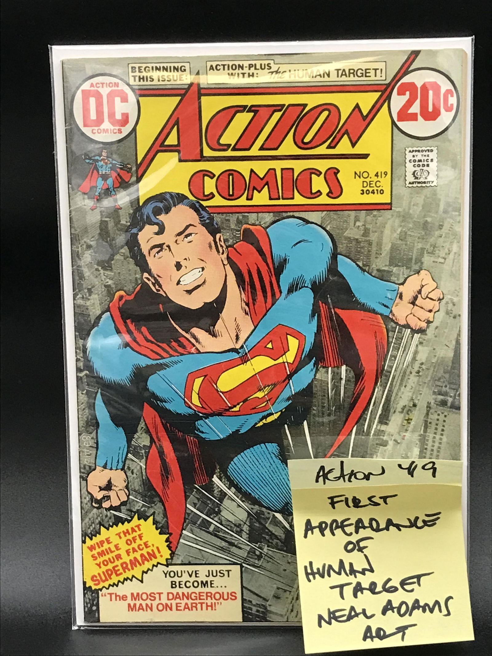 DC COMICS ACTION COMICS #419 (1ST APPEARANCE HUMAN TARGET) NEAL ADAMS ART (1 of 1)