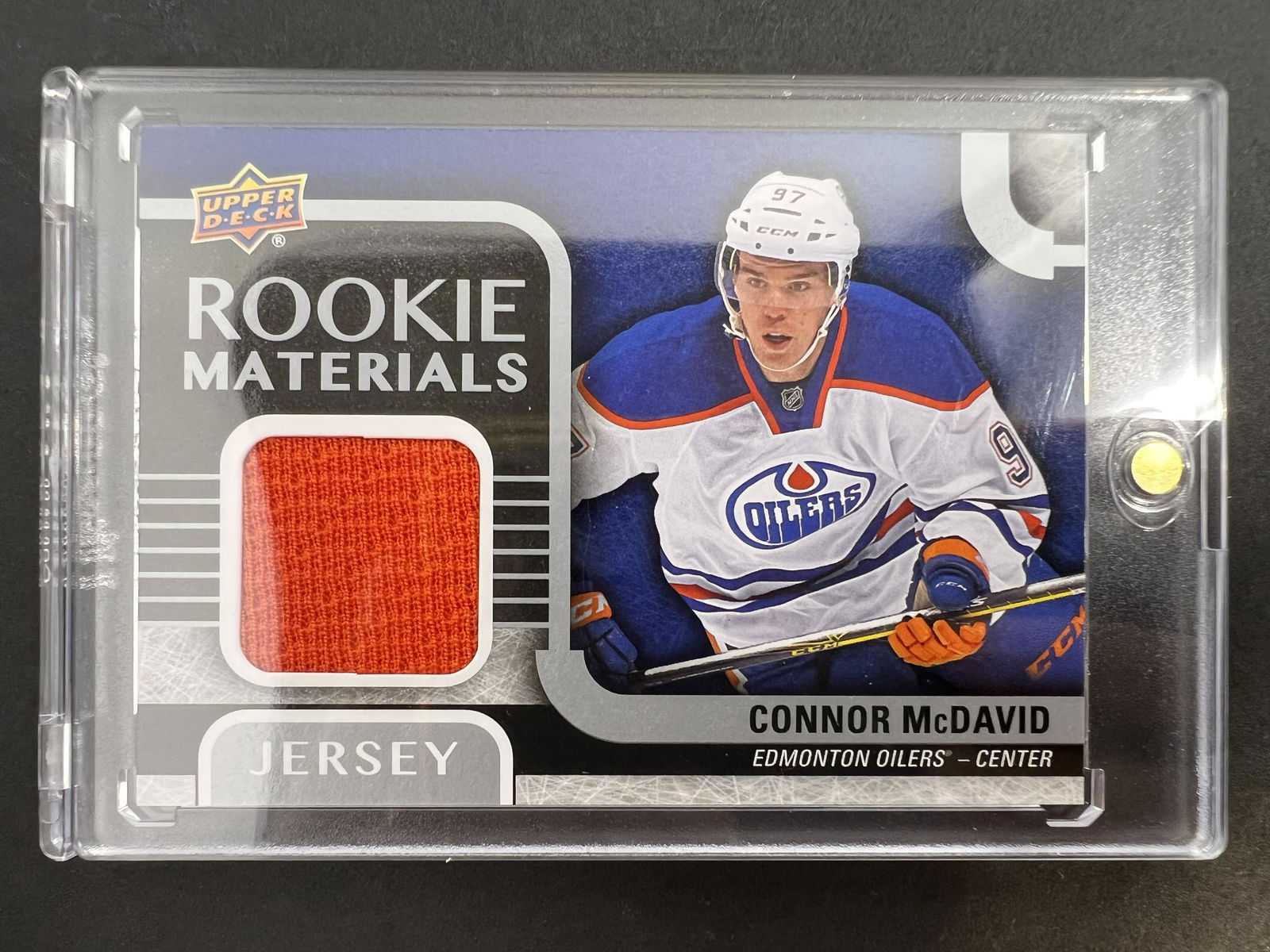 2015-16 UPPER DECK CONNOR MCDAVID ROOKIE PATCH MATERIALS (1 of 2)