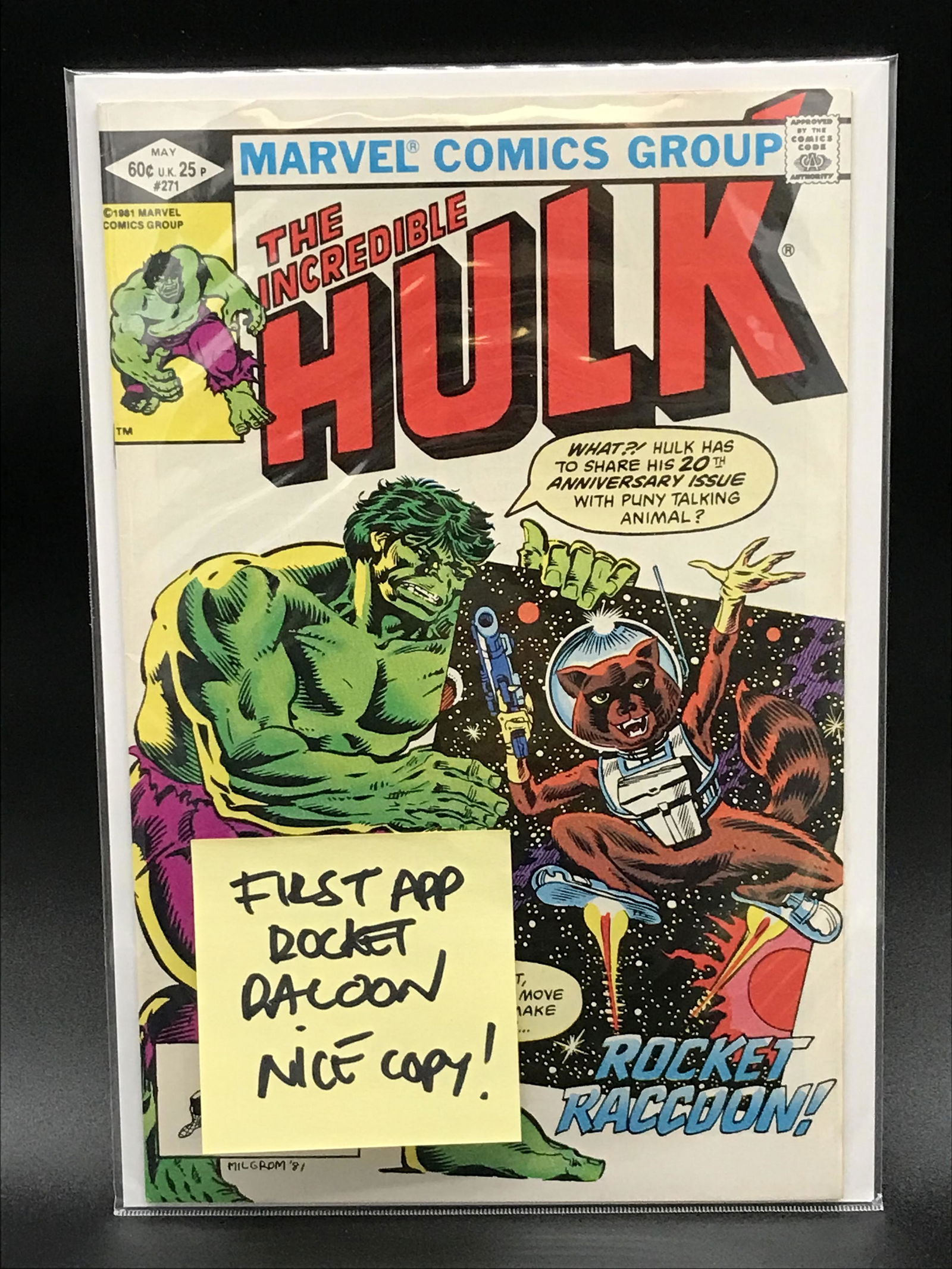 MARVEL COMICS THE INCREDIBLE HULK #271 (1ST APPEARANCE ROCKET RACCOON) (1 of 1)