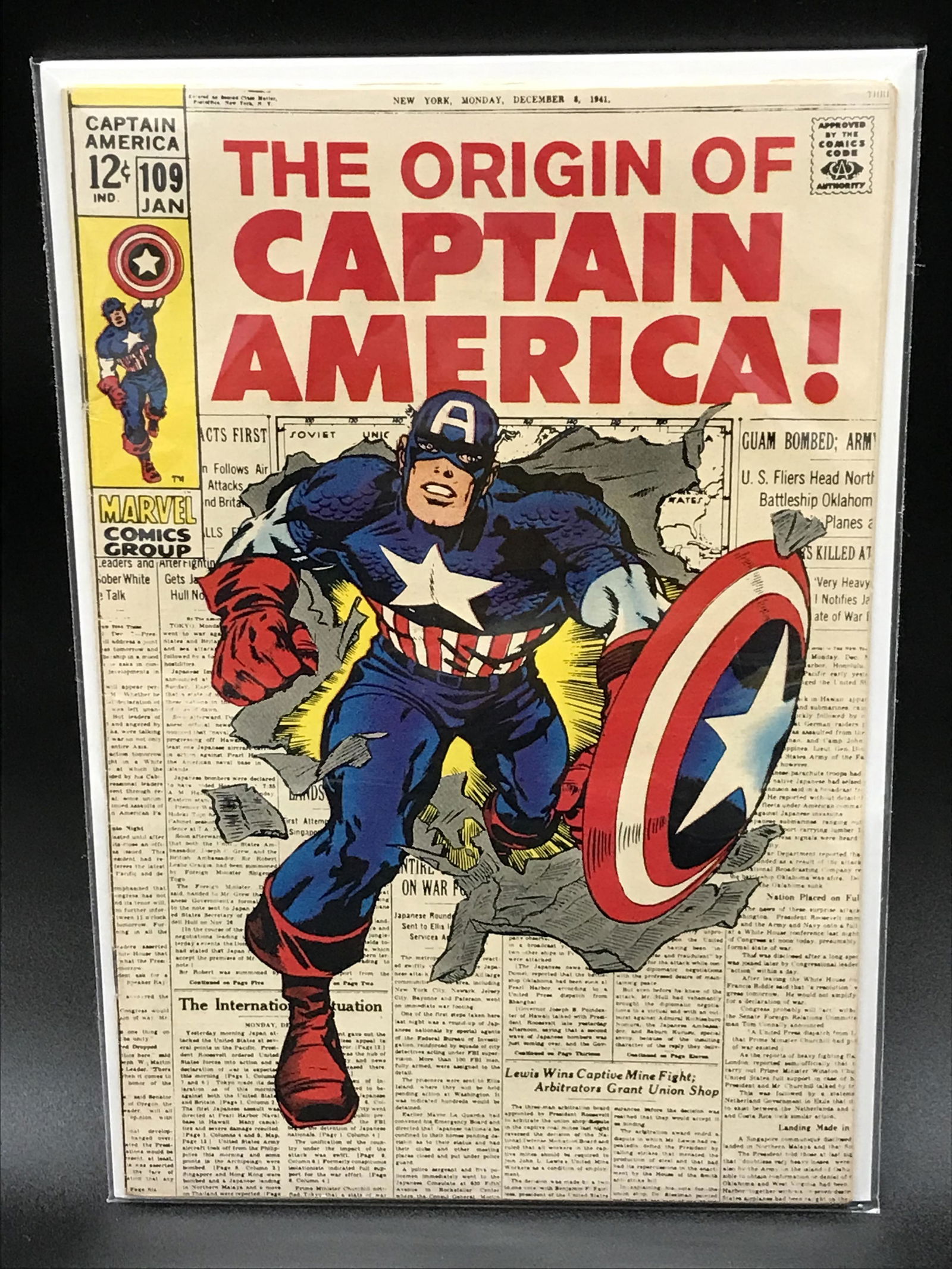 MARVEL COMICS CAPTAIN AMERICA #109 (1 of 1)