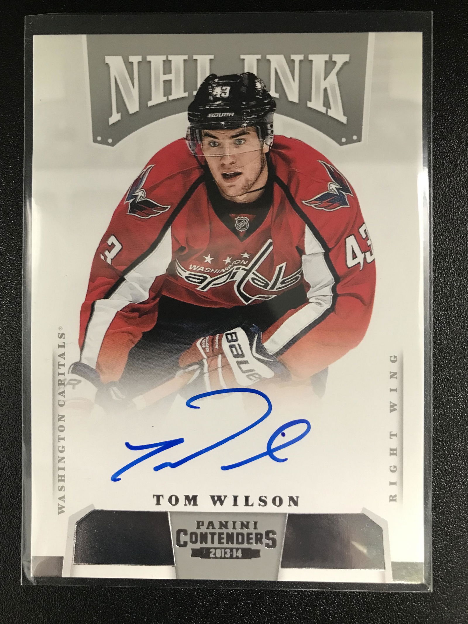2013-14 PANINI CONTENDERS TOM WILSON ROOKIE AUTO CARD (1 of 2)