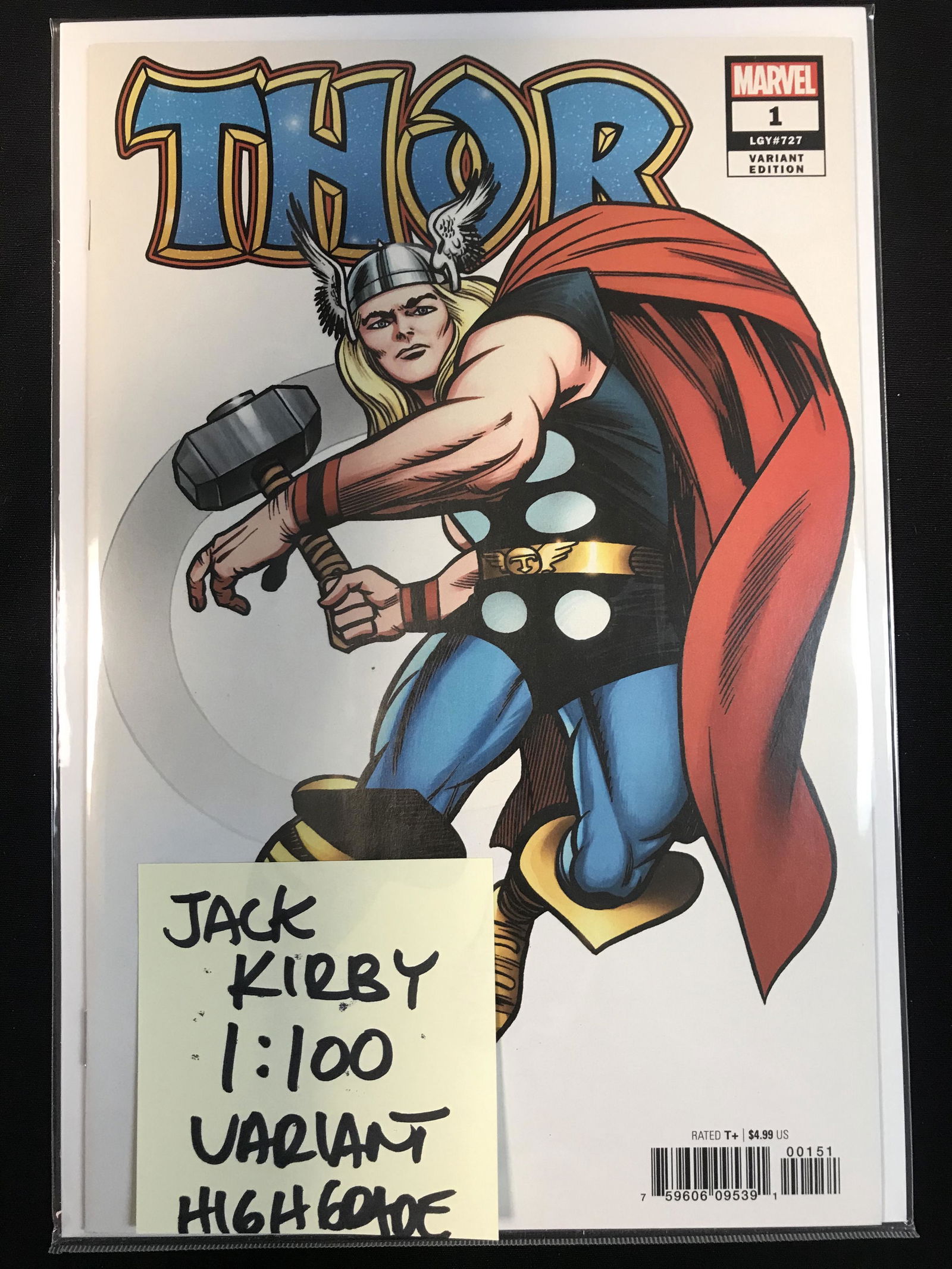 THOR #1 HIGH GRADE JACK KIRBY 1:100 VARIANT MARVEL COMICS (1 of 1)
