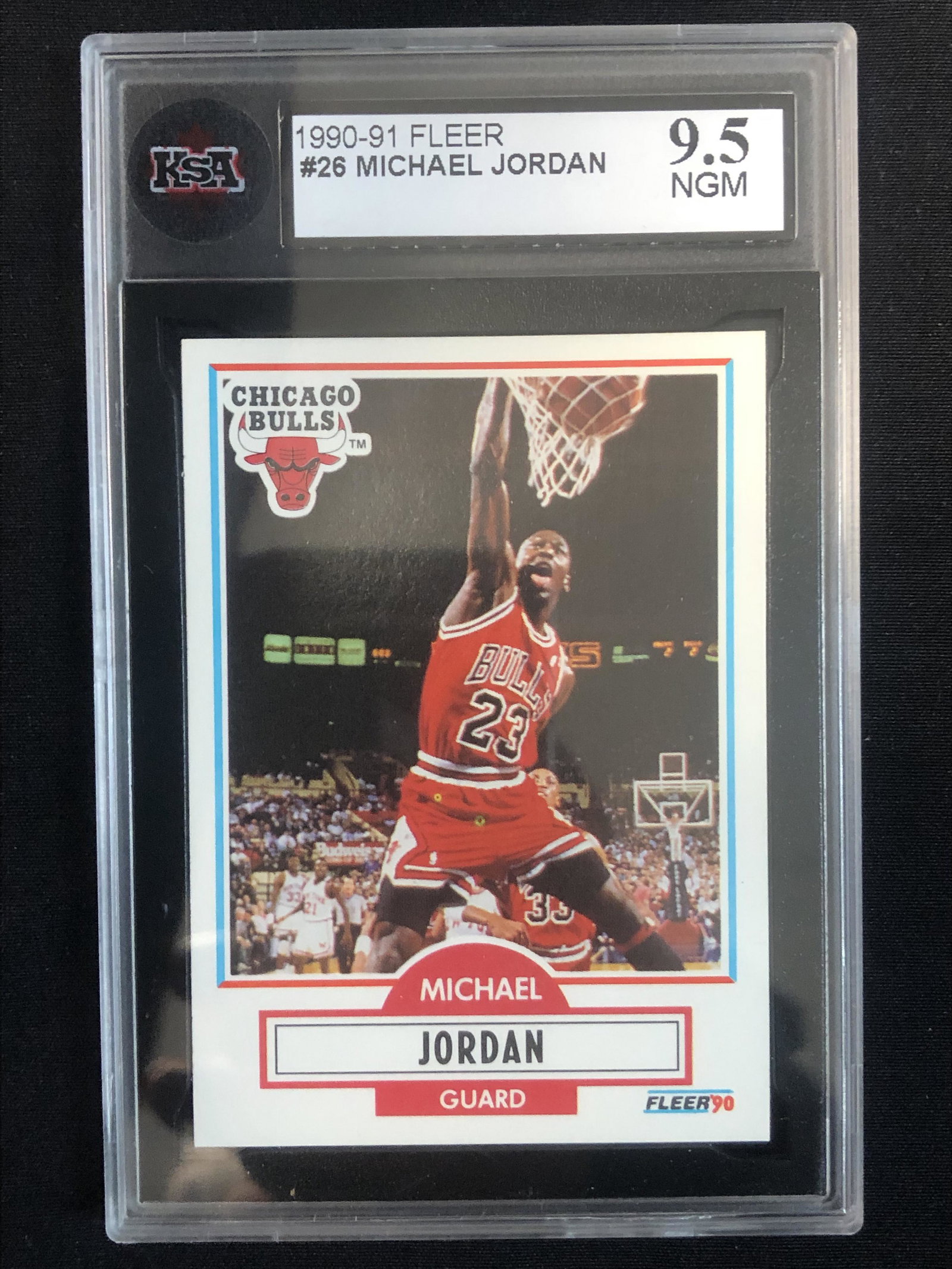 1990-91 FLEER #26 MICHAEL JORDAN KSA GRADED 9.5 (1 of 1)
