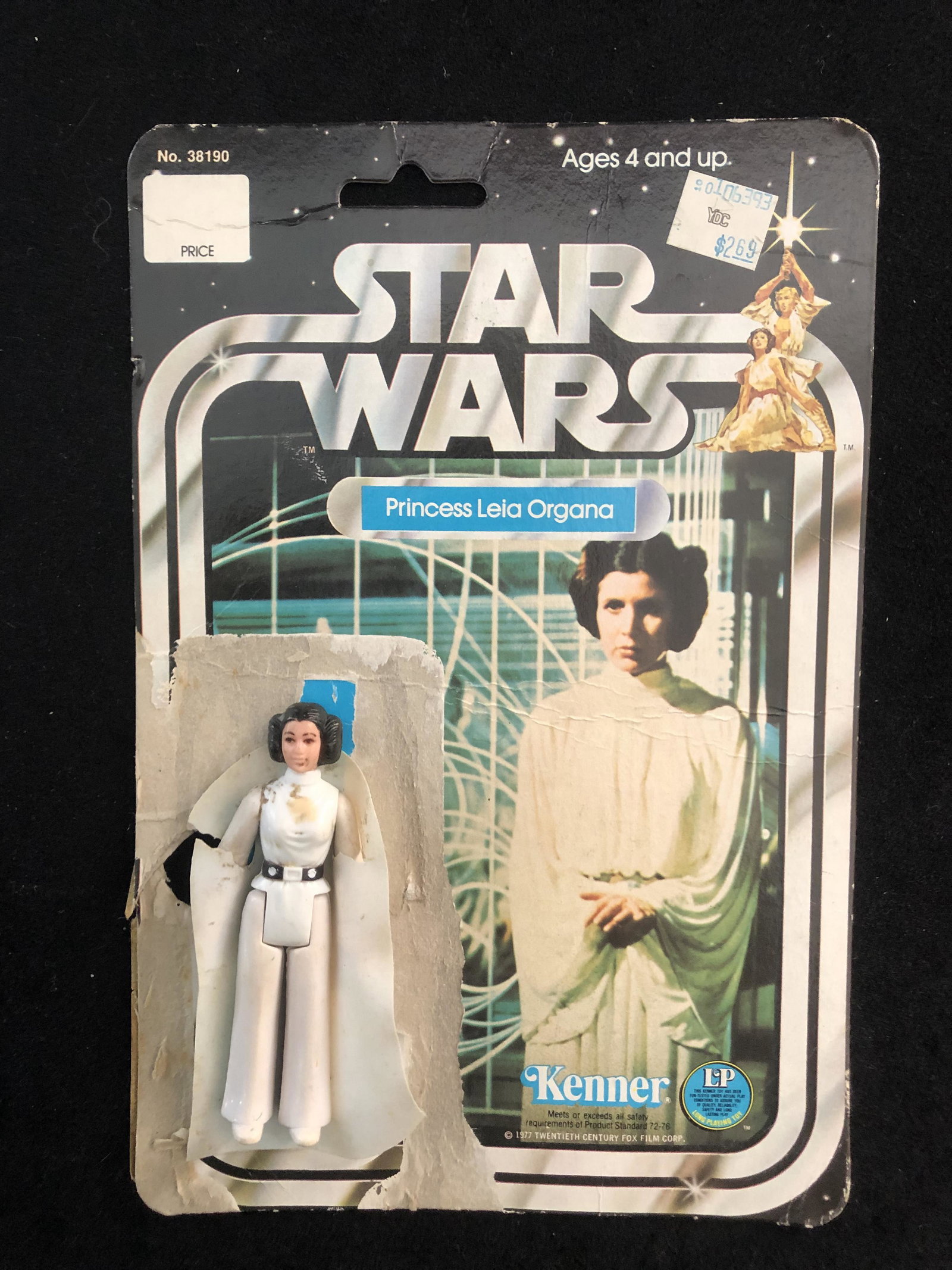 STAR WARS PRINCESS LEIA WITH KENNER BACK CARD: STAR WARS PRINCESS LEIA WITH KENNER BACK CARD