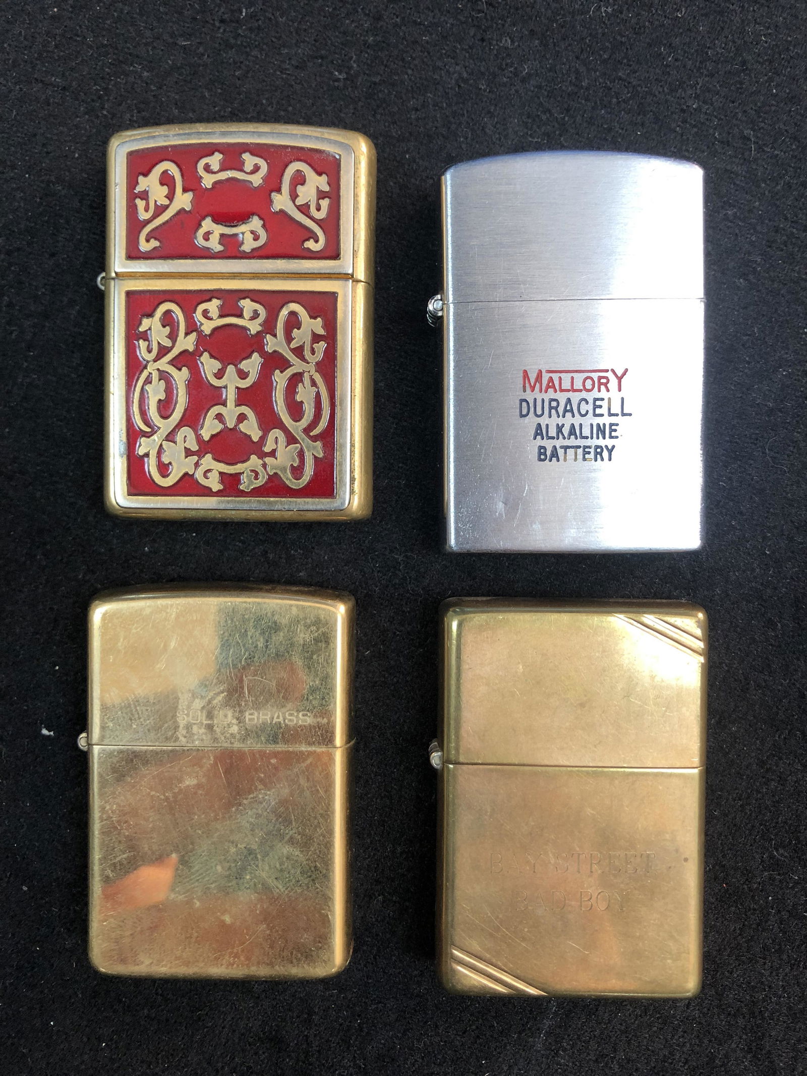 LOT OF 4 ZIPPO LIGHTERS (1 of 1)
