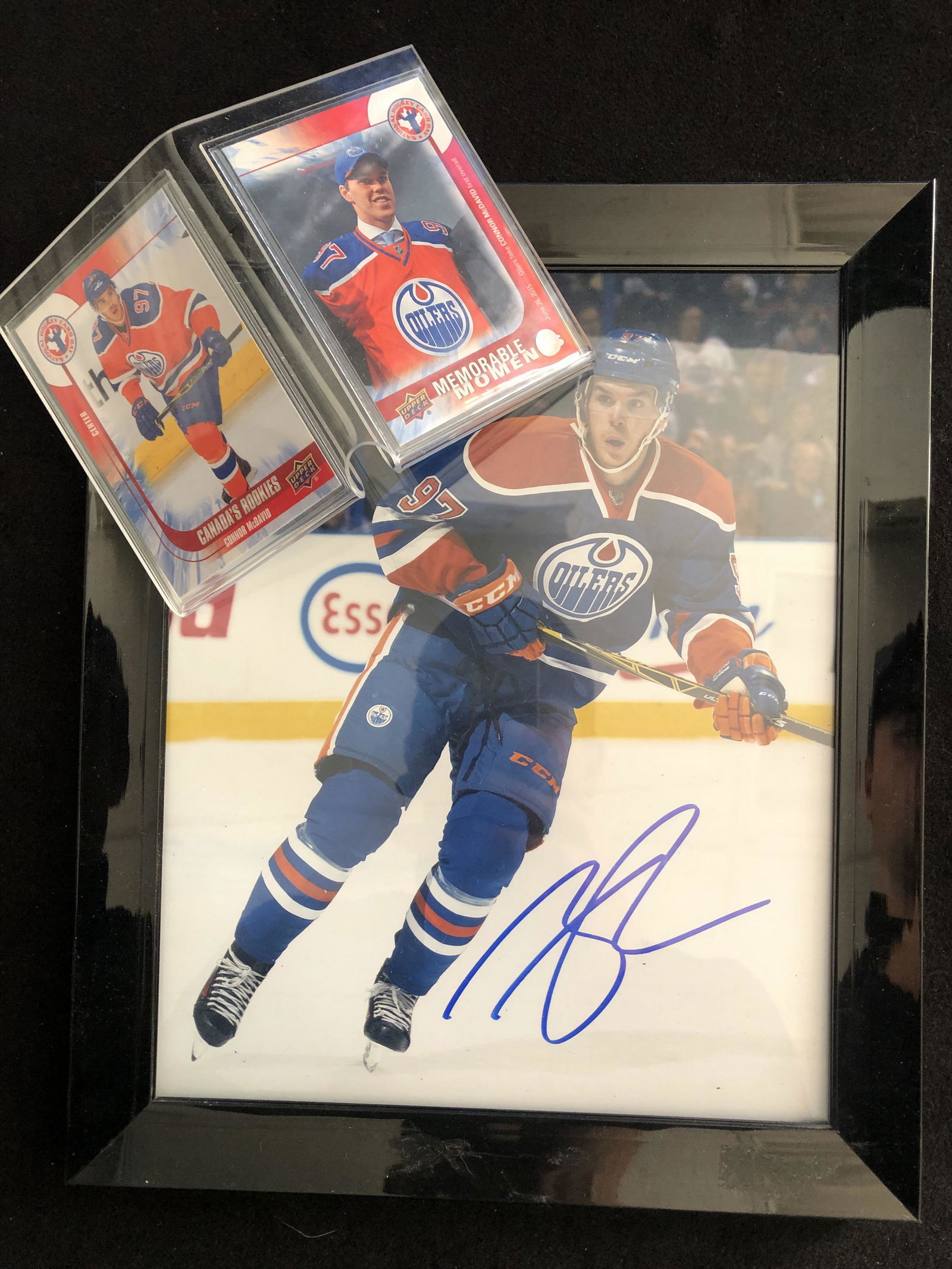 CONNOR MCDAVID SIGNED 8 X 10 WITH ROOKIE CARD LOT (1 of 1)