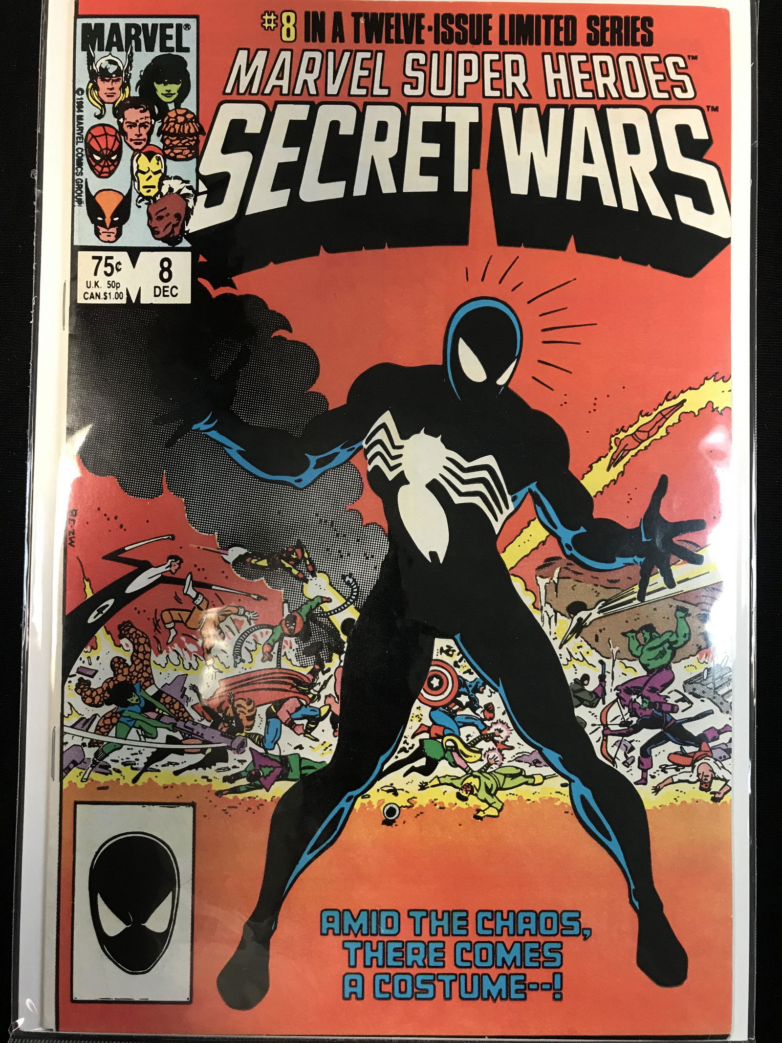 SECRET WARS #8 FIRST APP OF BLACK SUIT SPIDER-MAN  (MARVEL COMICS) (1 of 1)