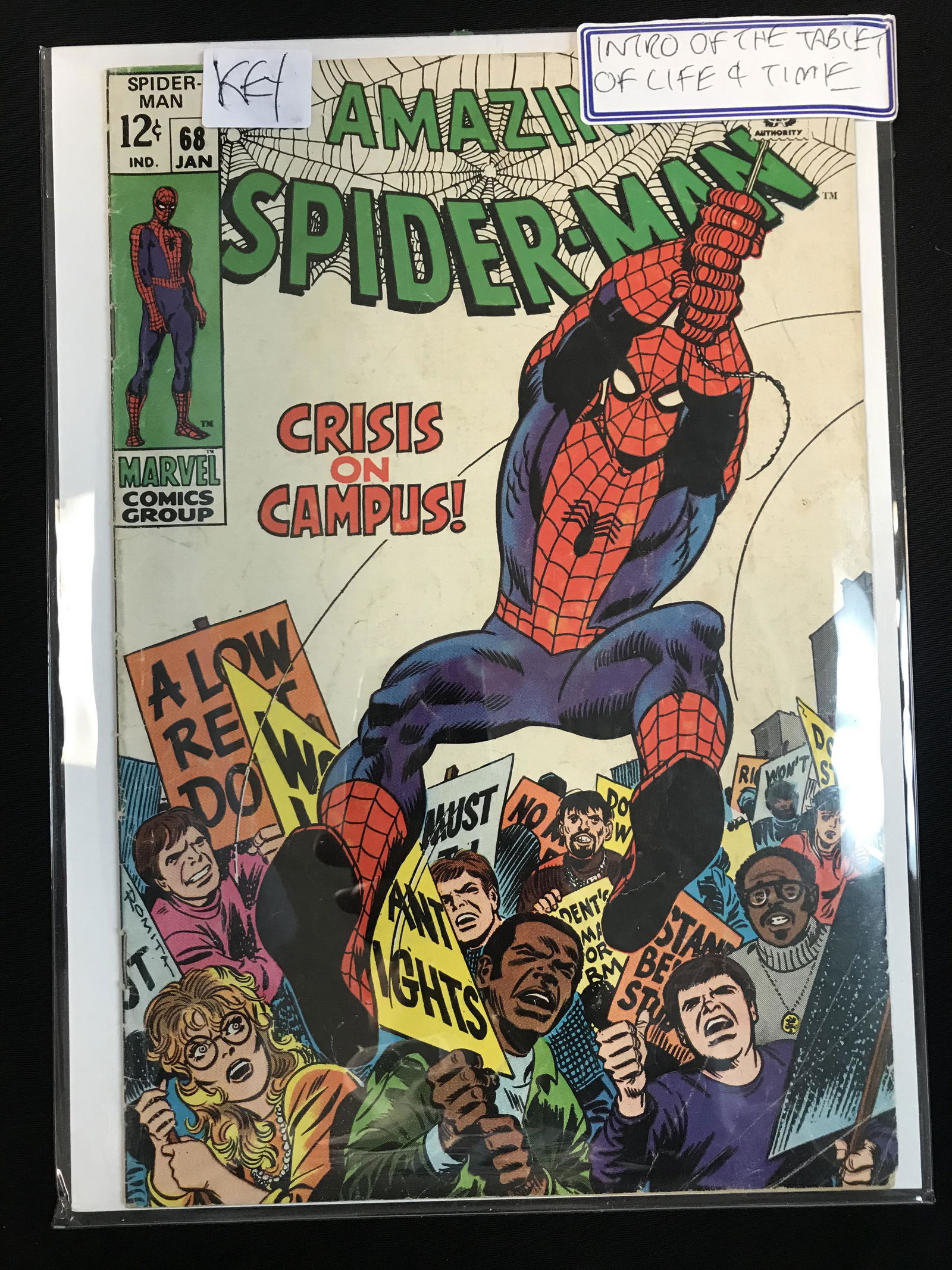 The AMAZING SPIDER-MAN #68 INTRO OF THE TABLET OF LIFE AND TIME  (MARVEL COMICS) (1 of 1)