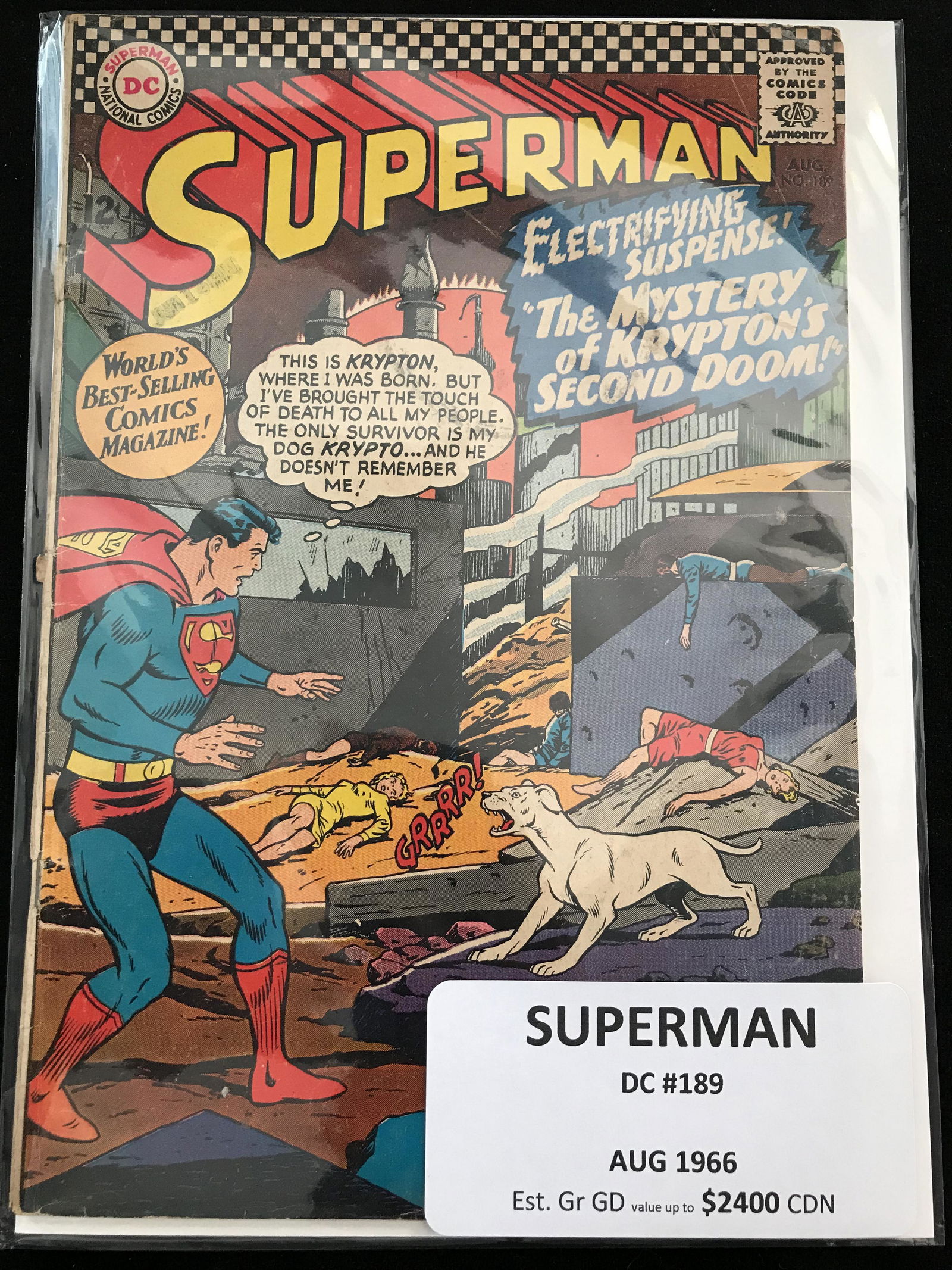 DC COMICS SUPERMAN NO.189 (1 of 1)
