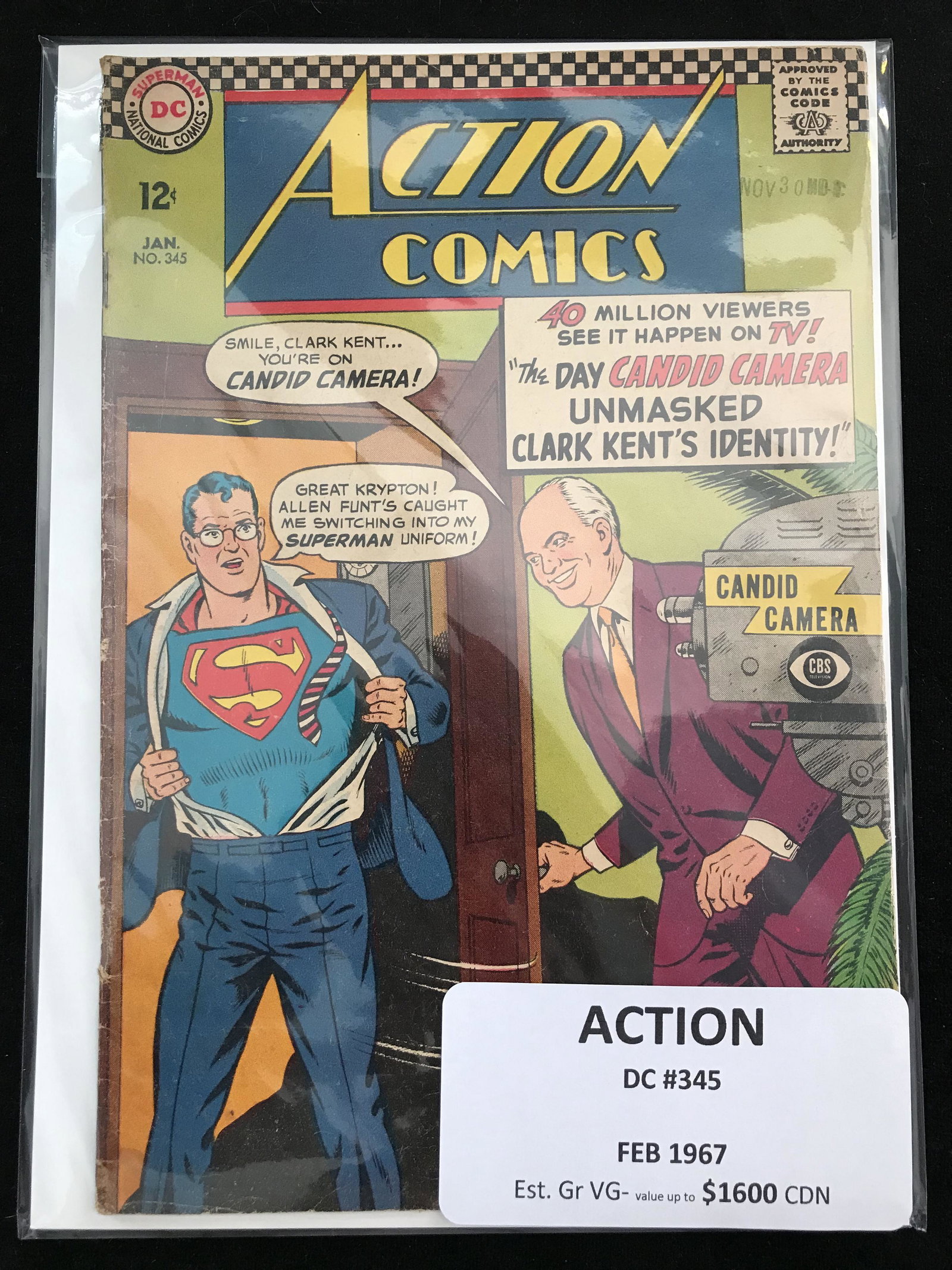 DC ACTION COMICS NO.345: DC ACTION COMICS NO.345