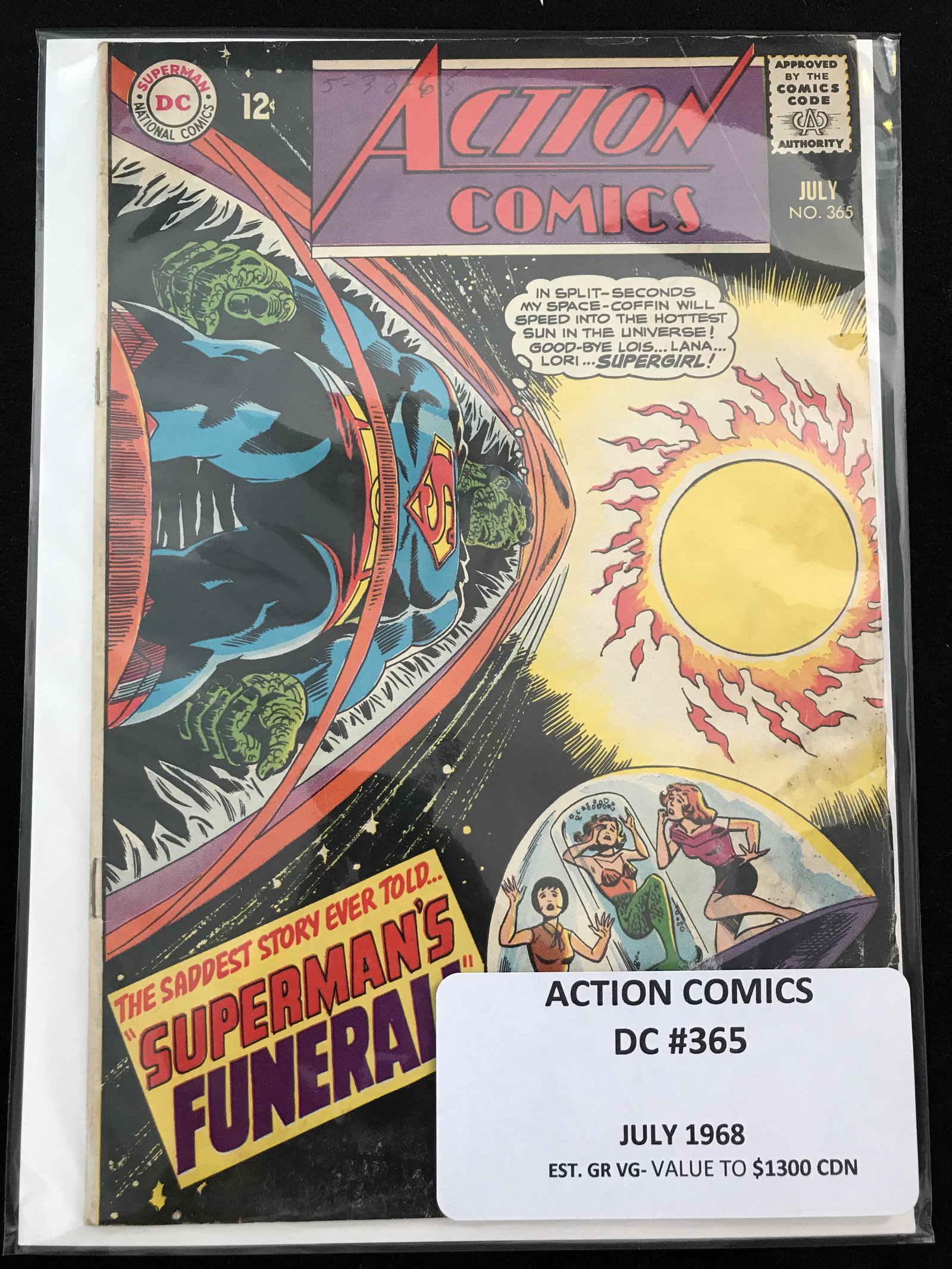 DC ACTION COMICS NO.365: DC ACTION COMICS NO.365