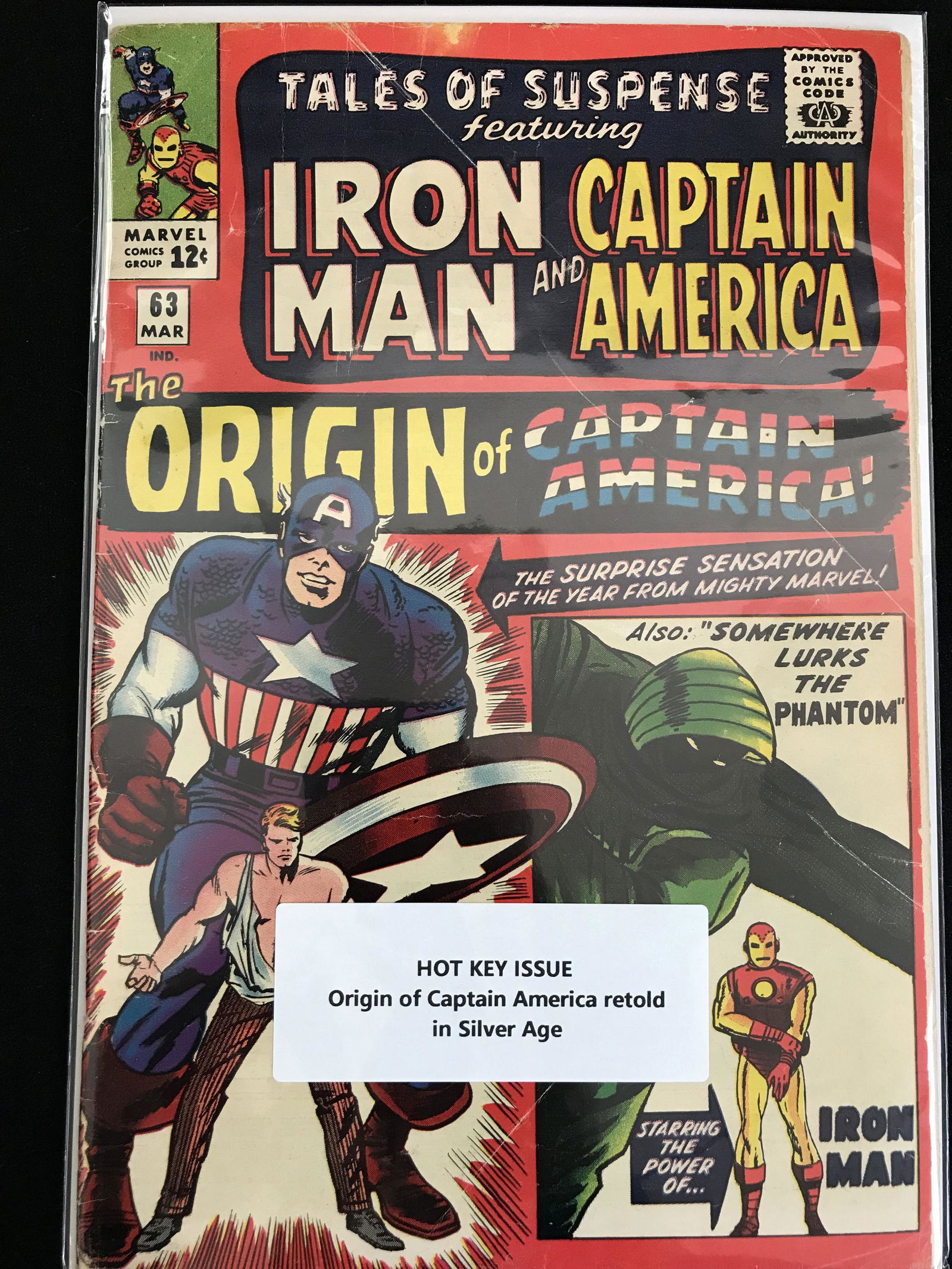 MARVEL COMICS TALES OF SUSPENSE NO 63 (ORIGIN OF CAPTAIN AMERICA RETOLD) (1 of 1)