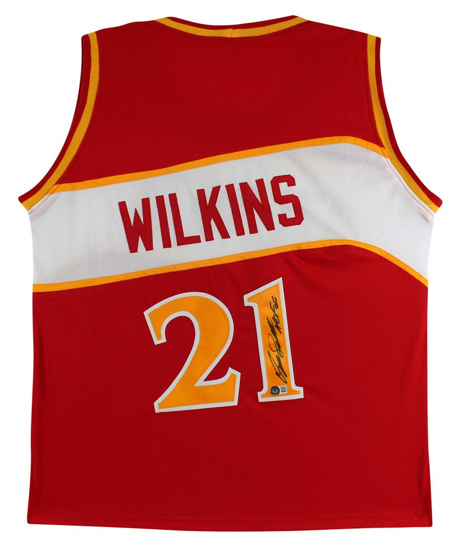 DOMINIQUE WILKINS SIGNED ATLANTA HAWKS BASKETBAL JERSEY (BECKETT COA) (1 of 3)