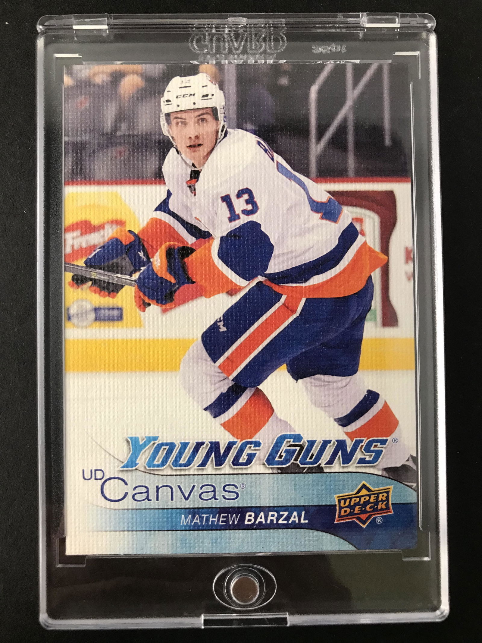 2017-18 UPPER DECK MATHEW BARZEL YOUNG GUNS CANVAS ROOKIE CARD (1 of 2)
