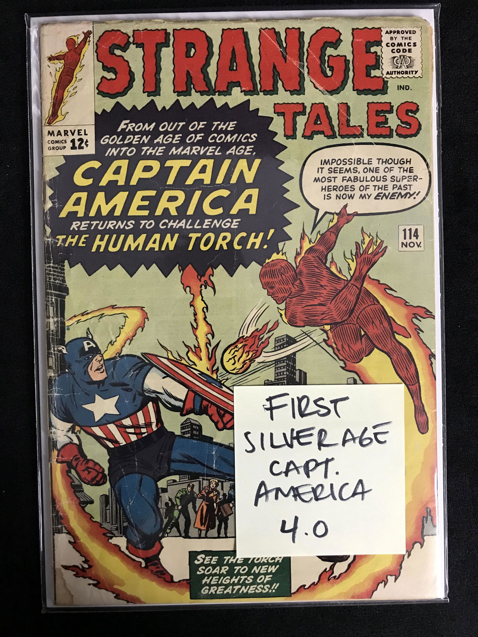 MARVEL COMICS STRANGE TALES NO.114 (FIRST SILVER AGE CAPTAIN AMERICA) (1 of 1)