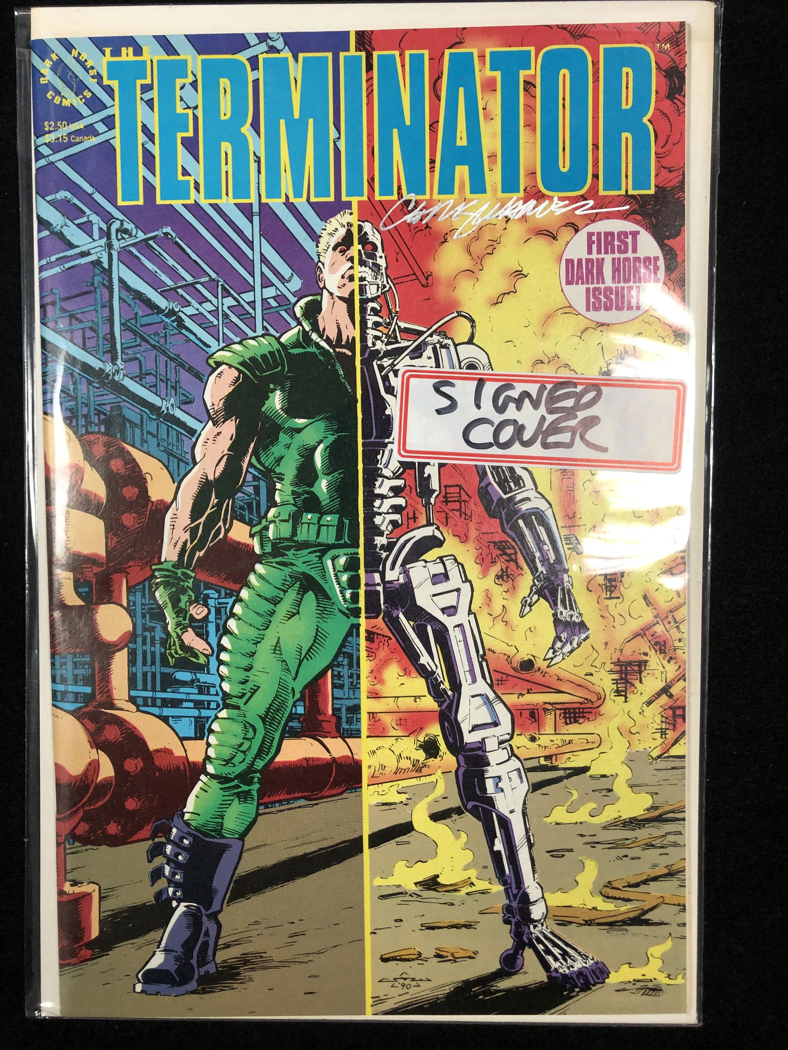 DARK HORSE COMICS THE TERMINATOR #1 ARTIST SIGNED (1 of 1)