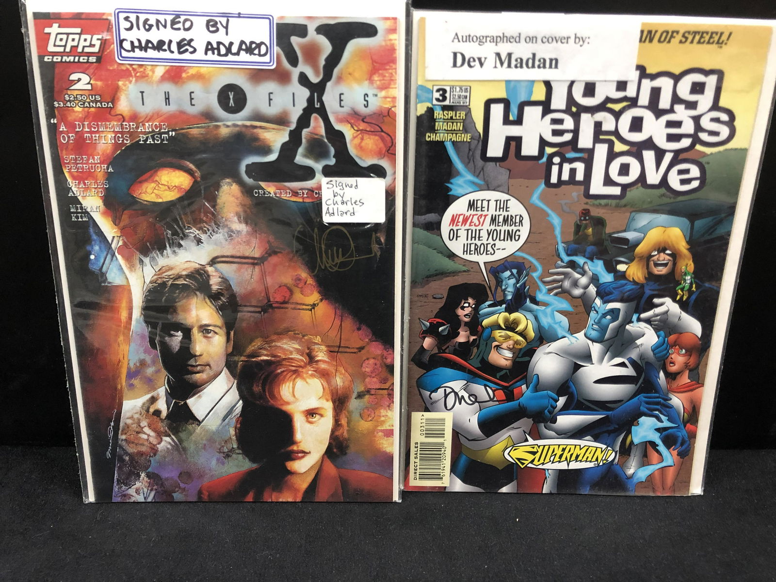 ARTIST SIGNED COMIC BOOK LOT (THE X FILES/YOUNG HEROES IN LOVE) (1 of 1)