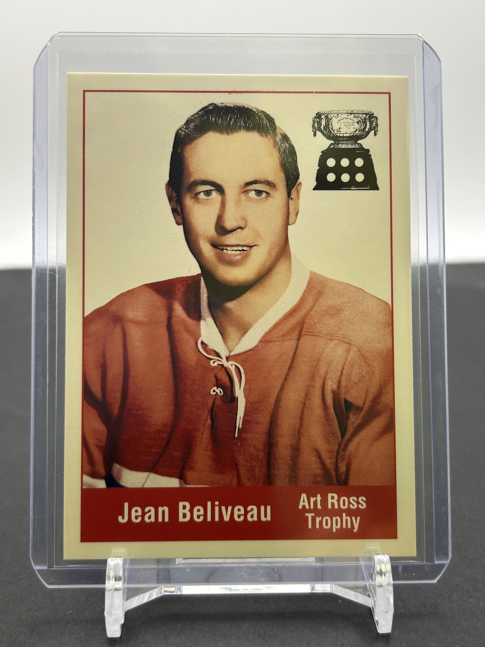 1956-57 JEAN BELIVEAU ART ROSS TROPHY "REPRINT" (1 of 2)