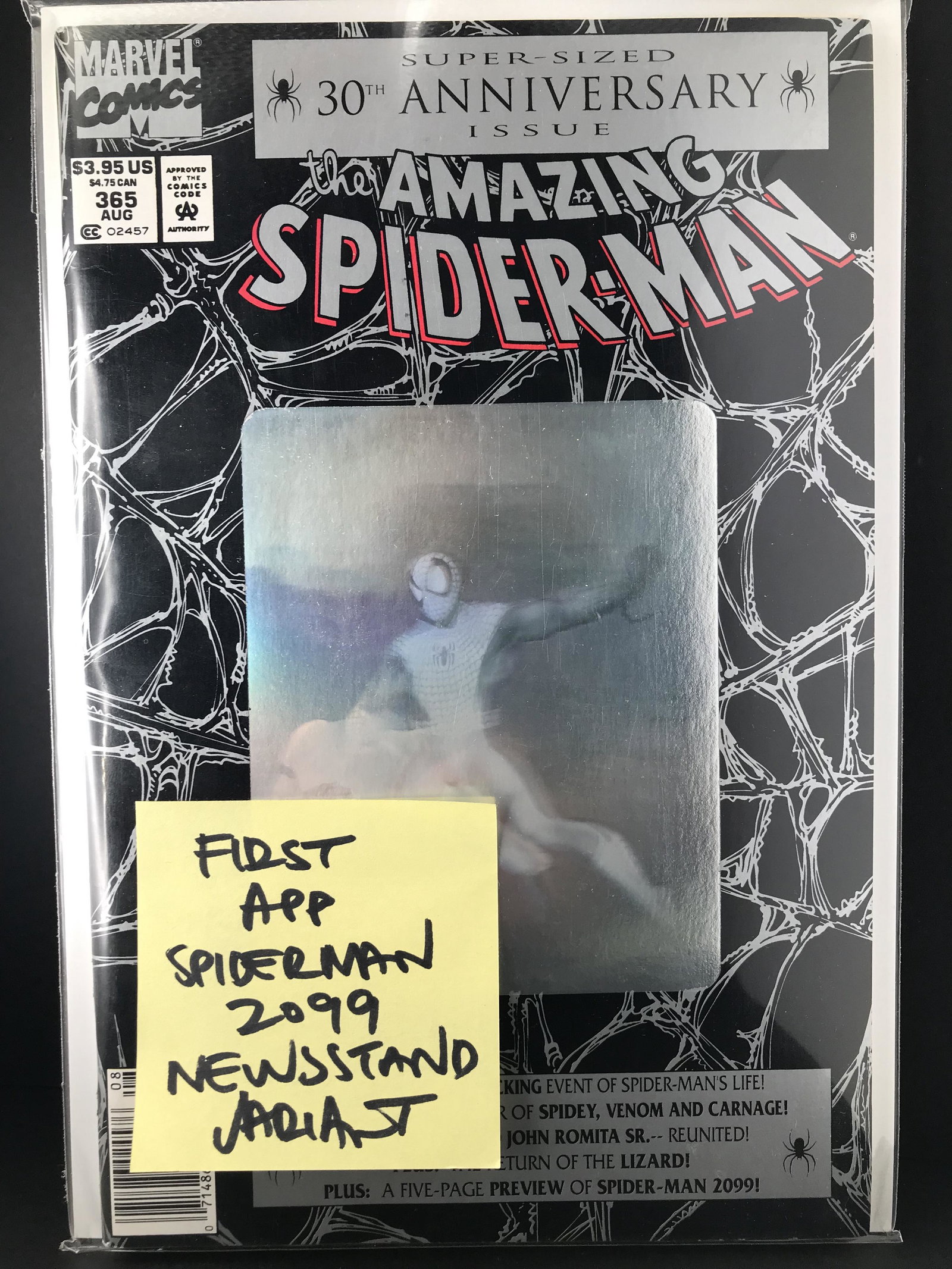 MARVEL COMICS 30TH ANNIVERSARY THE AMAZING SPIDER-MAN #365 (1ST APPEARANCE 2PIDER-MAN 2099) NEWSTAND: MARVEL COMICS 30TH ANNIVERSARY THE AMAZING SPIDER-MAN #365 (1ST APPEARANCE 2PIDER-MAN 2099) NEWSTAND