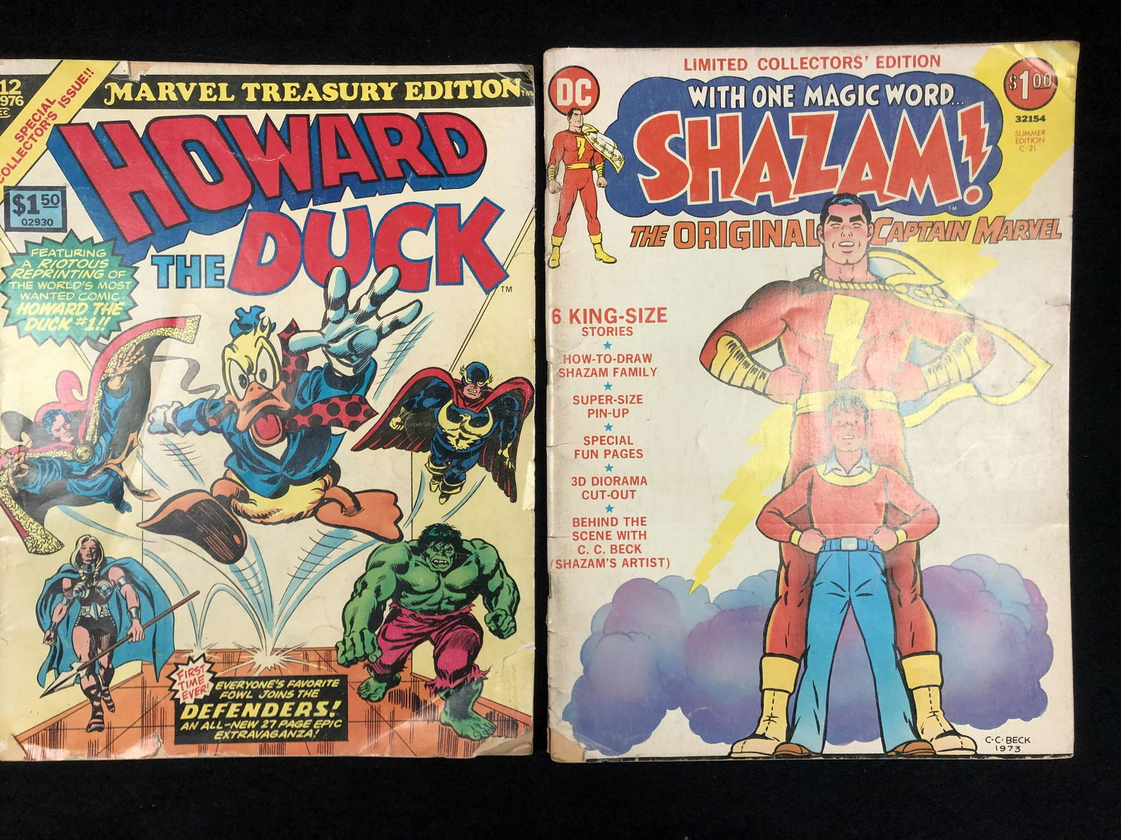 MARVEL TREASURY EDITION COMIC LOT SHAZAM AND HOWARD THE DUCK (1 of 1)
