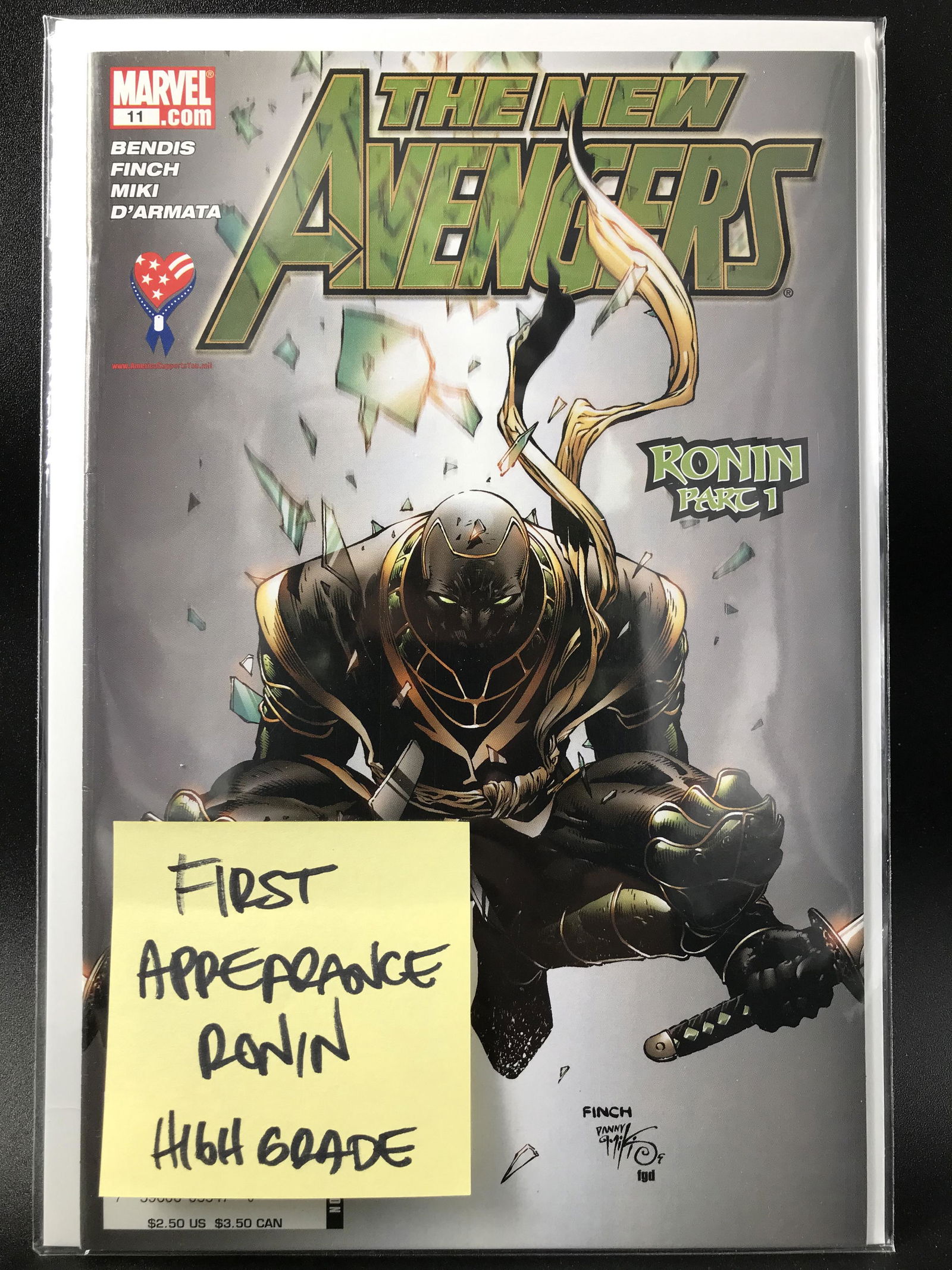 MARVEL COMICS THE NEW AVENGERS #11 (1ST APPEARANCE RONIN) (1 of 1)