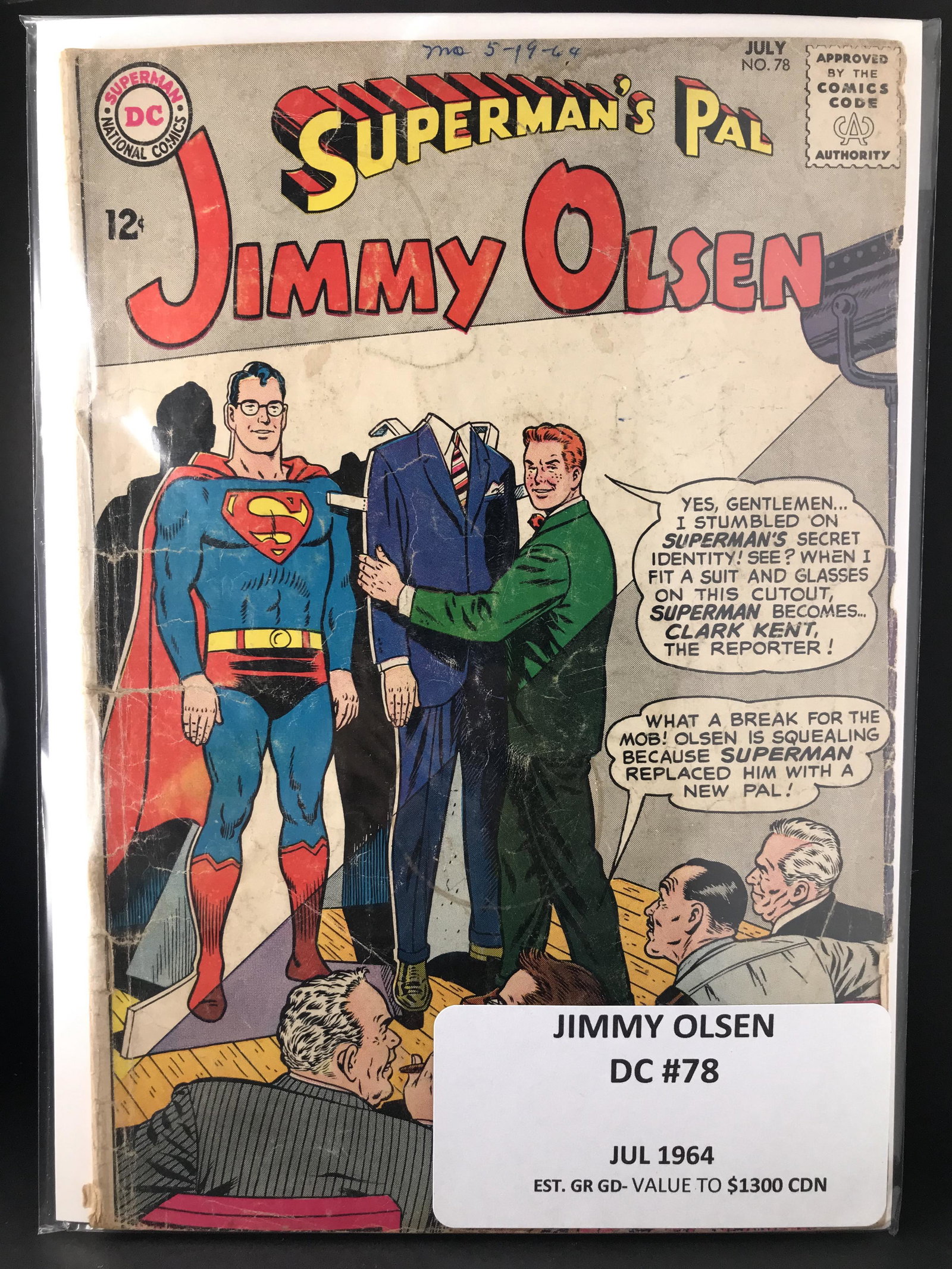 DC COMICS SUPERMANS PAL JIMMY OLSEN #78: DC COMICS SUPERMANS PAL JIMMY OLSEN #78