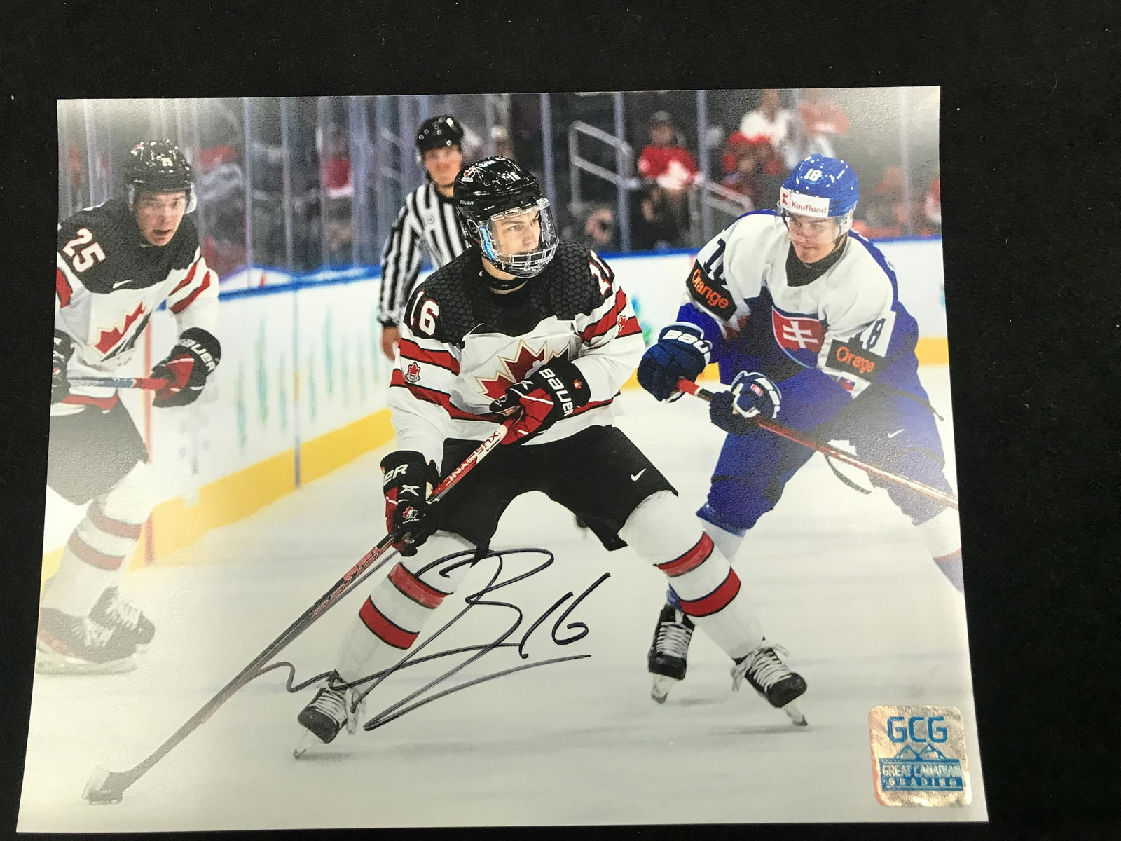 CONNOR BEDARD SIGNED TEAM CANADA JR'S 8 X 10 (GCG COA): CONNOR BEDARD SIGNED TEAM CANADA JR'S 8 X 10 (GCG COA)