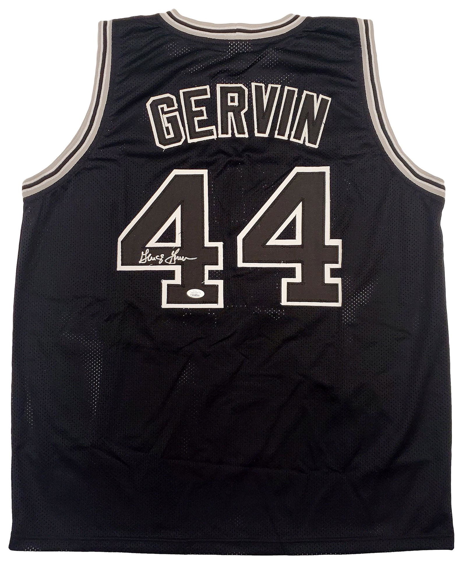 GEORGE GERVIN SIGNED ICEMAN BASKETBALL JERSEY (JSA COA) (1 of 2)